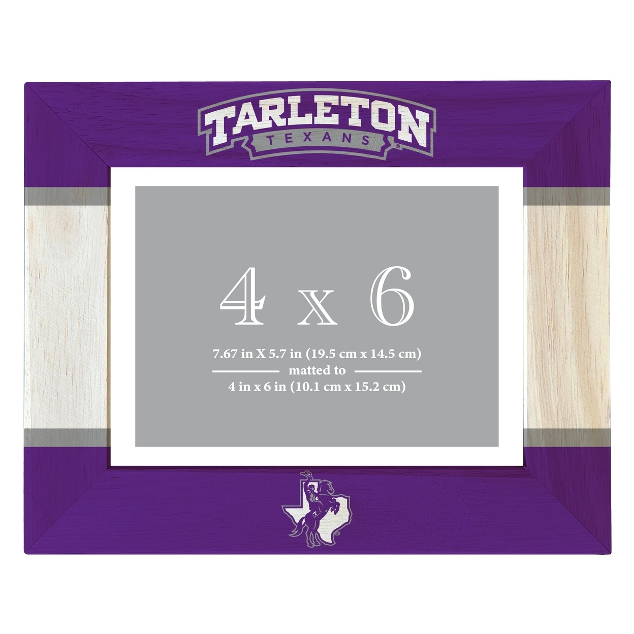 Tarleton State University Wooden Photo Frame Matted To 4 X 6 Inch - Printed