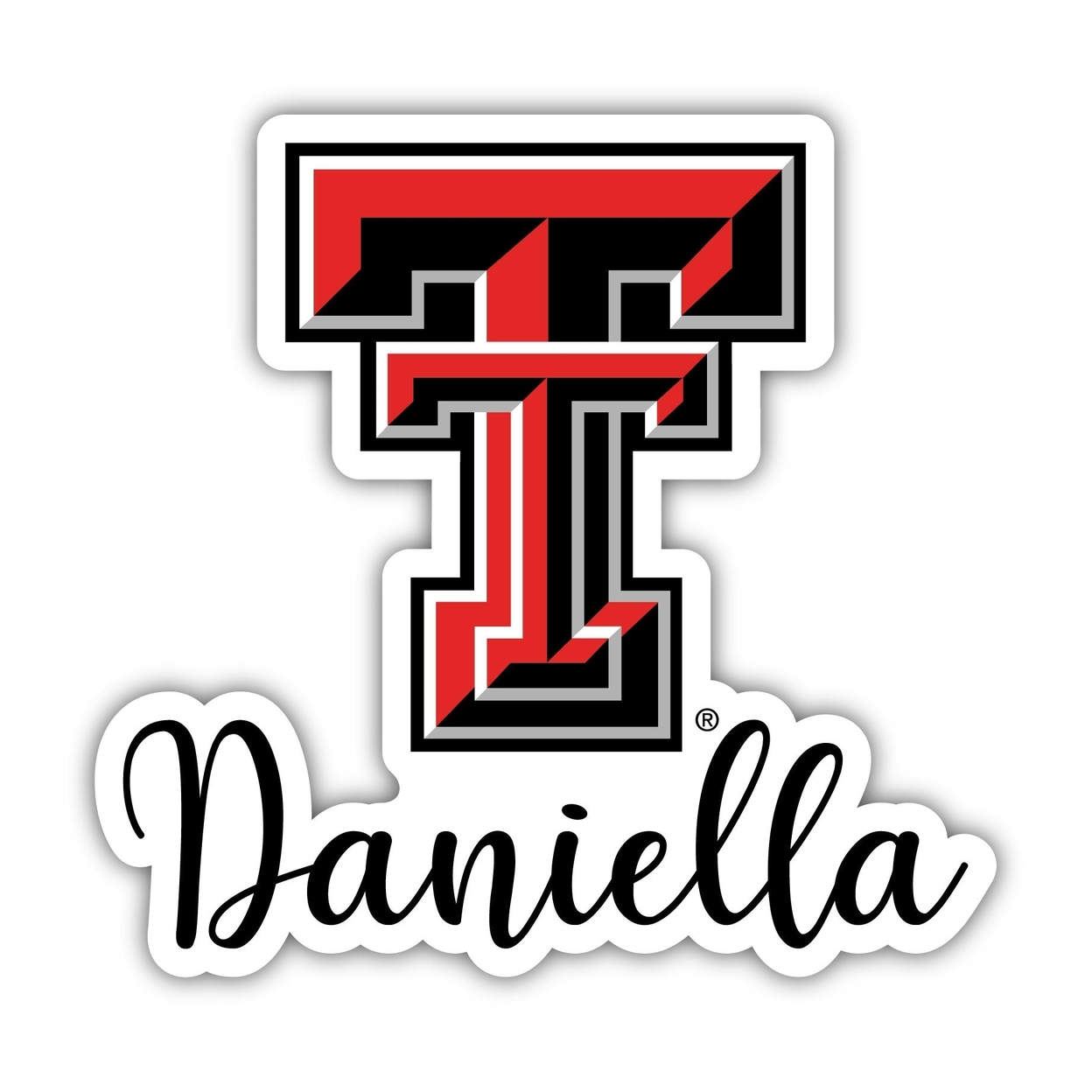 Texas Tech Daniella Decal Sticker - 4 Inches