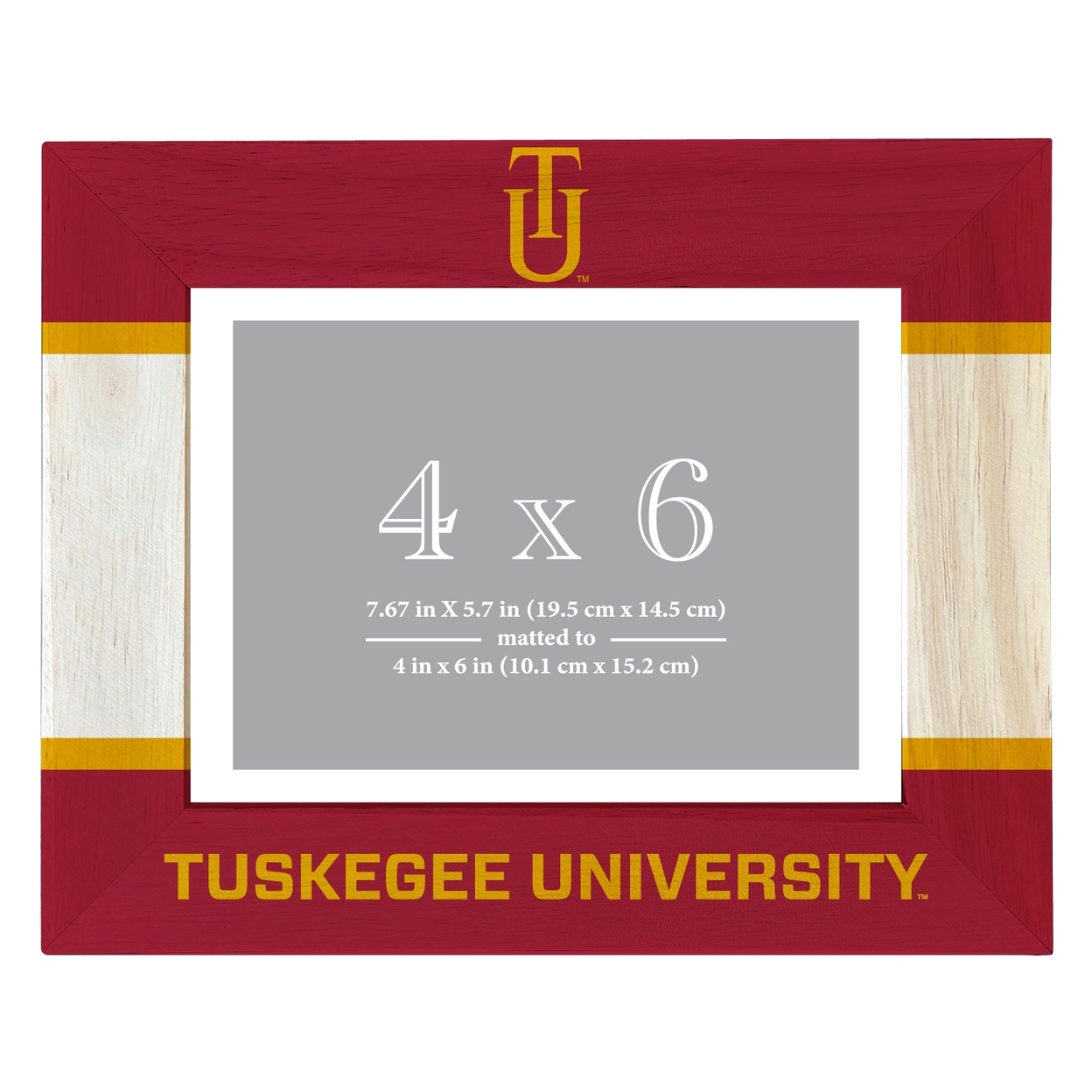 Tuskegee University Wooden Photo Frame Matted To 4 X 6 Inch - Printed