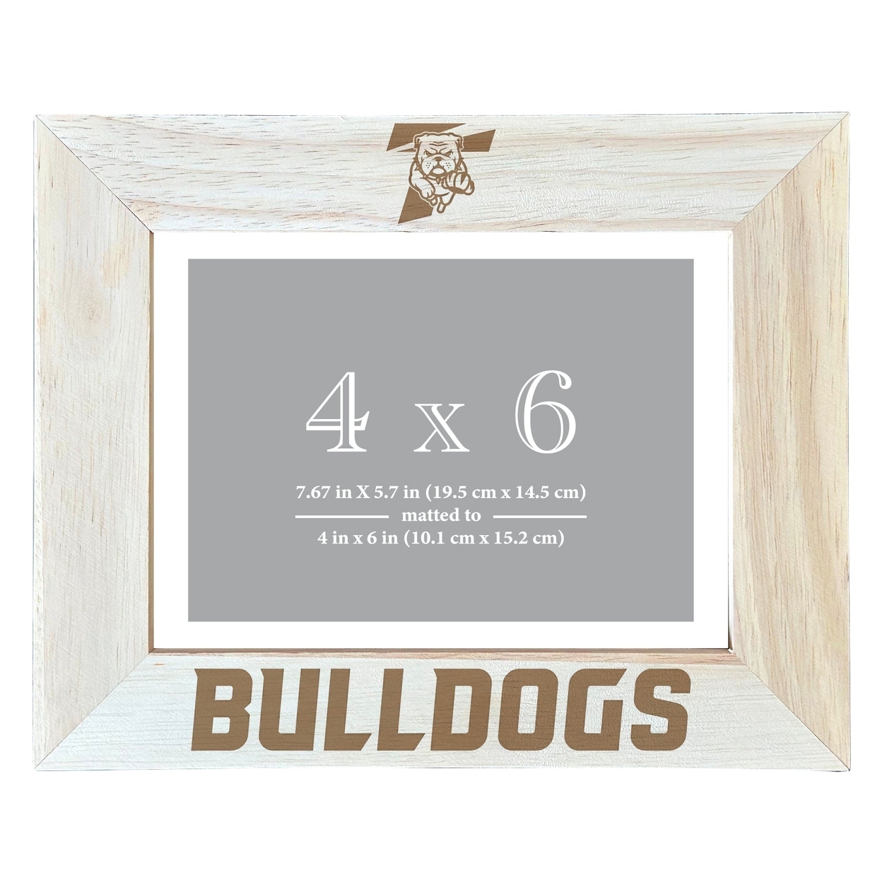 Truman State University Wooden Photo Frame Matted To 4 X 6 Inch - Etched