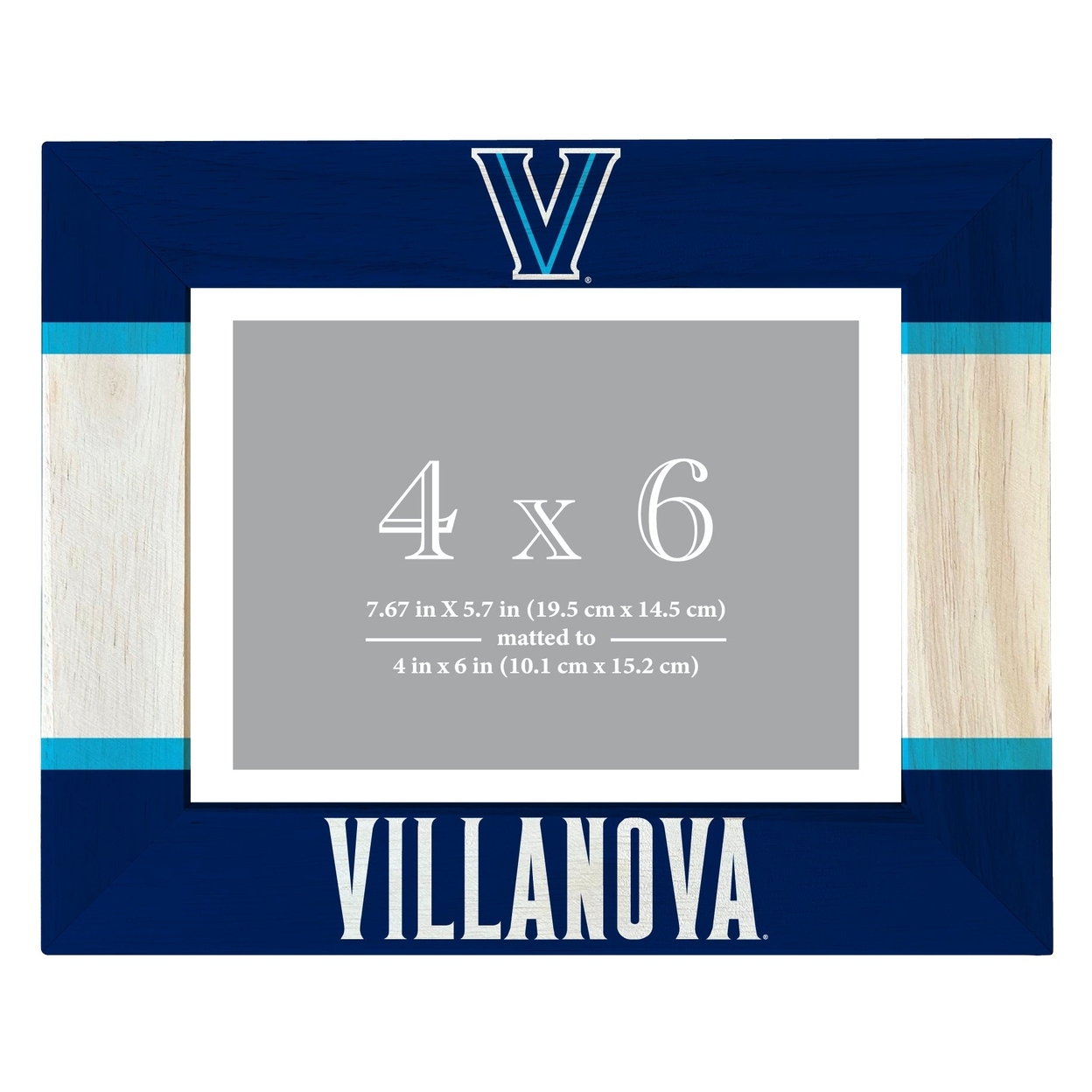 Villanova Wildcats Wooden Photo Frame Matted To 4 X 6 Inch - Printed