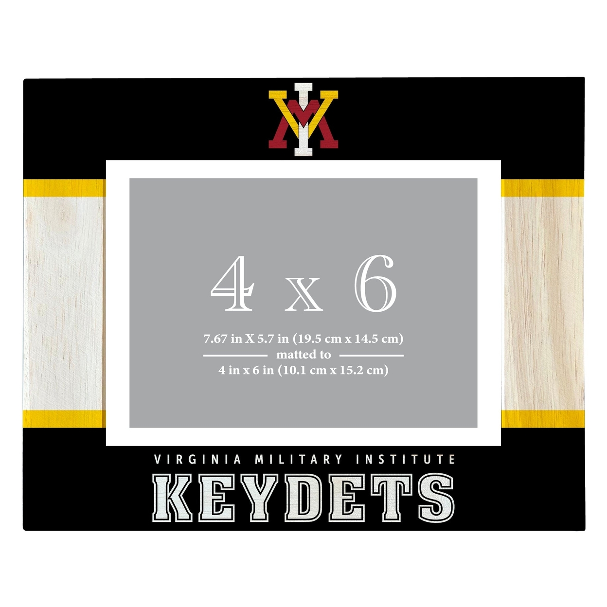 VMI Keydets Wooden Photo Frame Matted To 4 X 6 Inch - Printed