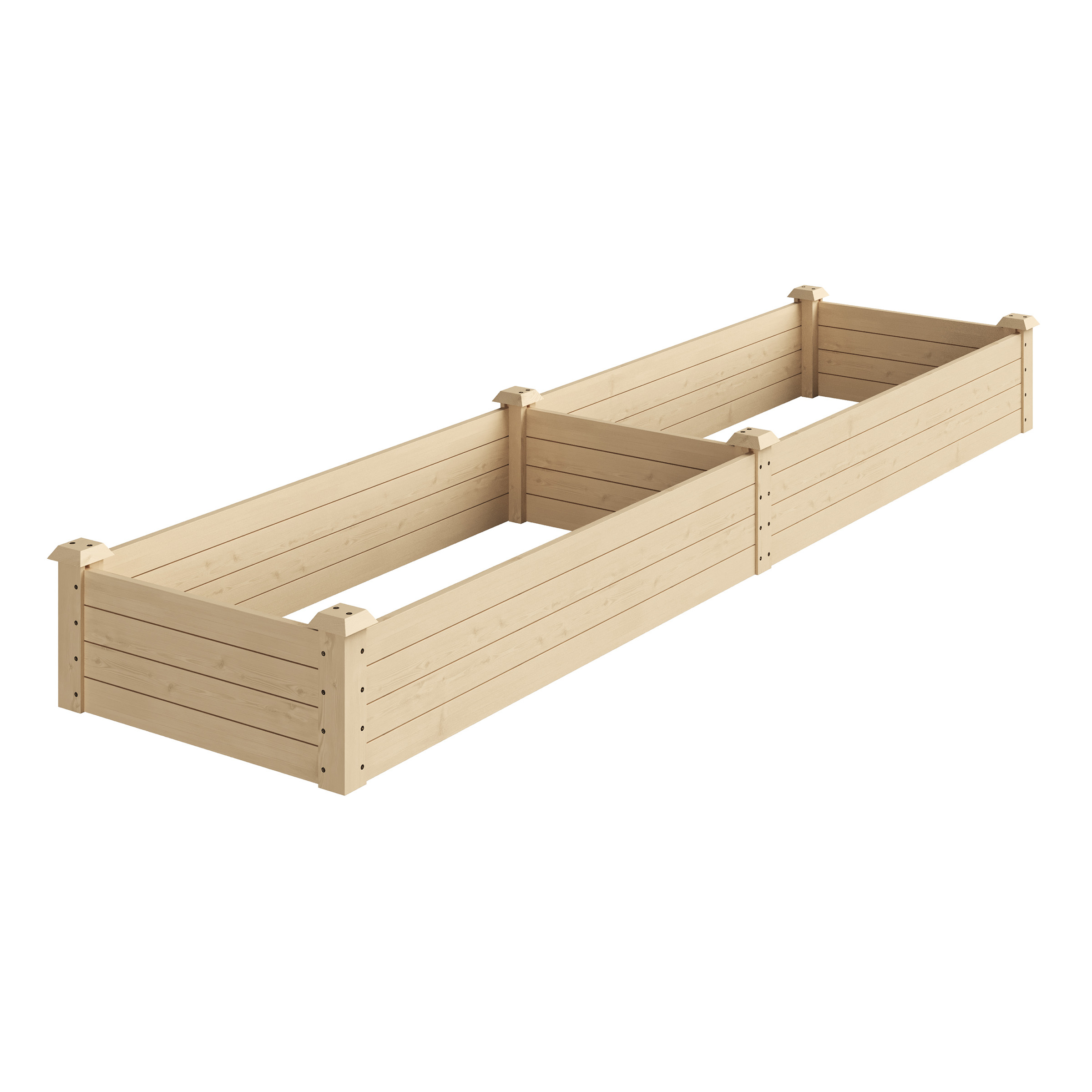 Raised Garden Bed - 8ftx2ft Wood Planter Box With Open Bottom - Easy-to-Assemble Elevated Flower Bed For Vegetables Or Plants