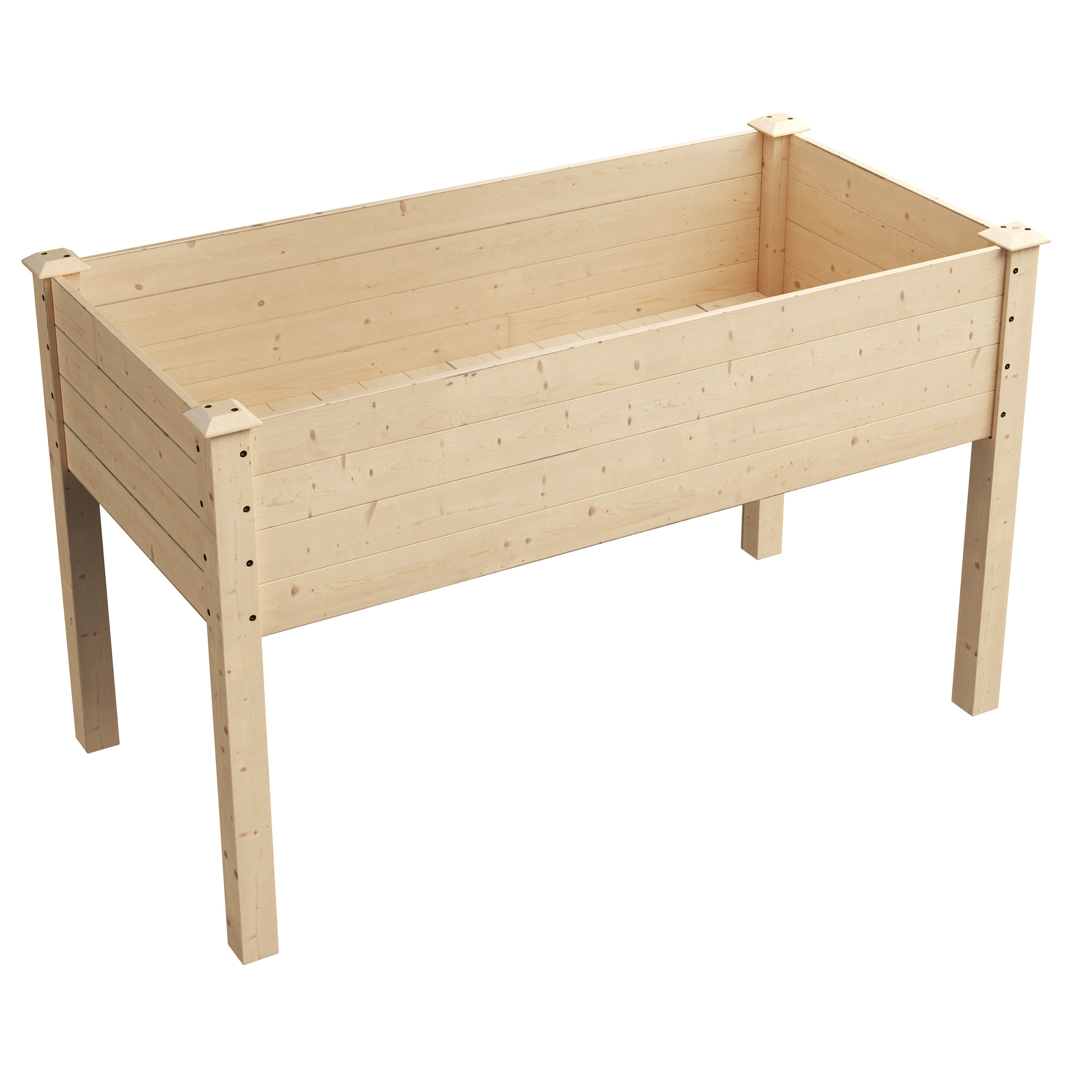 Raised Garden Bed - 48 X 24 X 30-Inch Wood Planter Box With Liner - 5 Cubic Feet Capacity - Gardening Supplies By Home-Complete