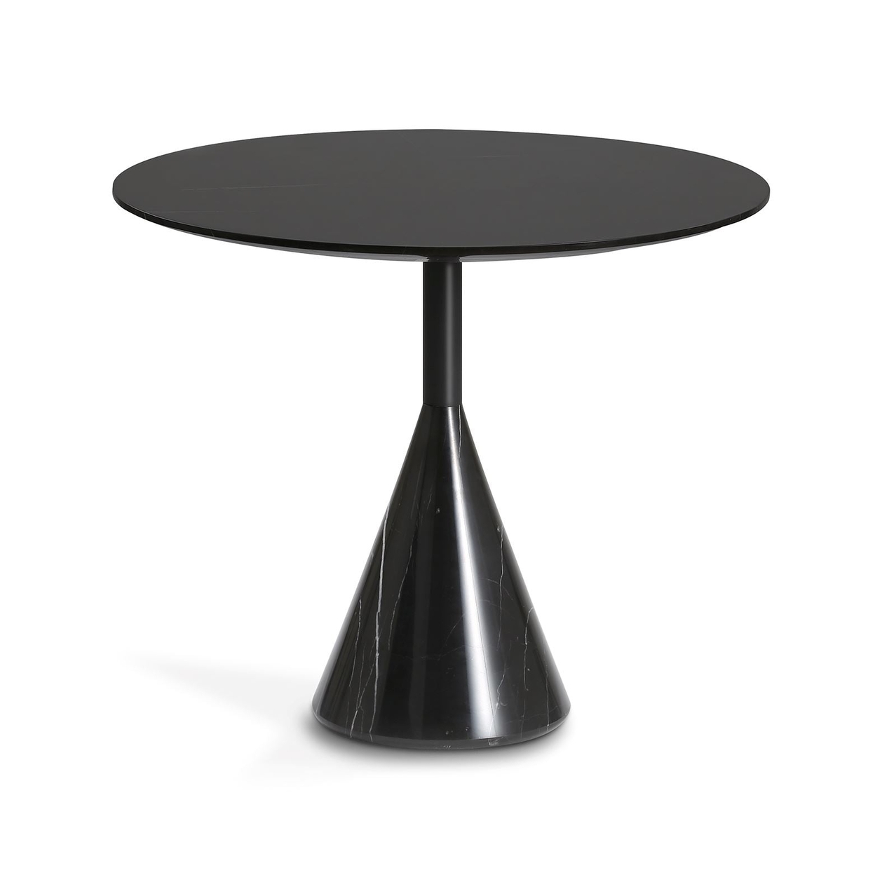 Cosette Marble Side Table - Black, 70cm