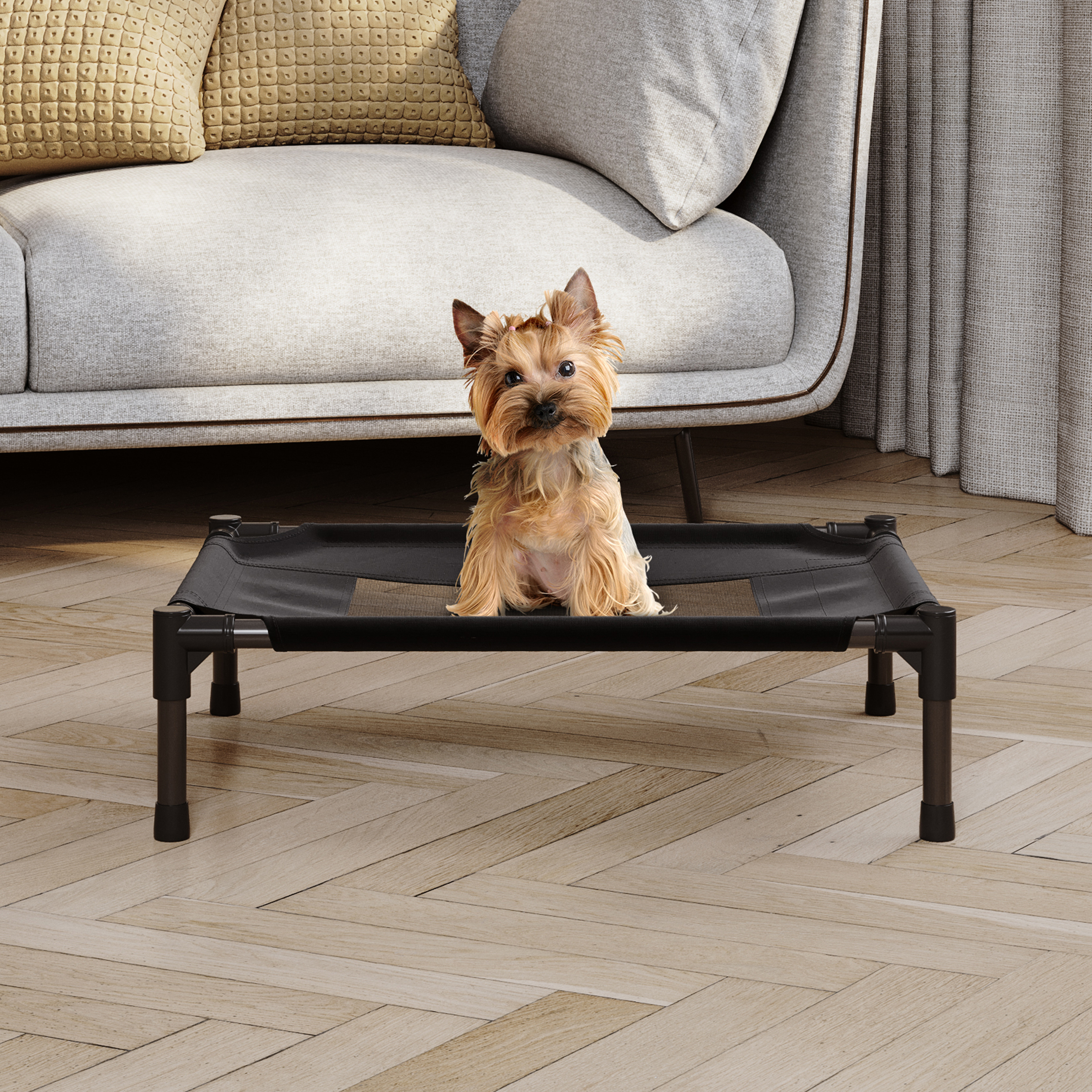 Elevated Dog Bed - 24.5x18.5-Inch Portable Pet Bed With Non-Slip Feet - Indoor/Outdoor Dog Cot Or Puppy Bed For Pets Up To 25lbs By PETMAKER