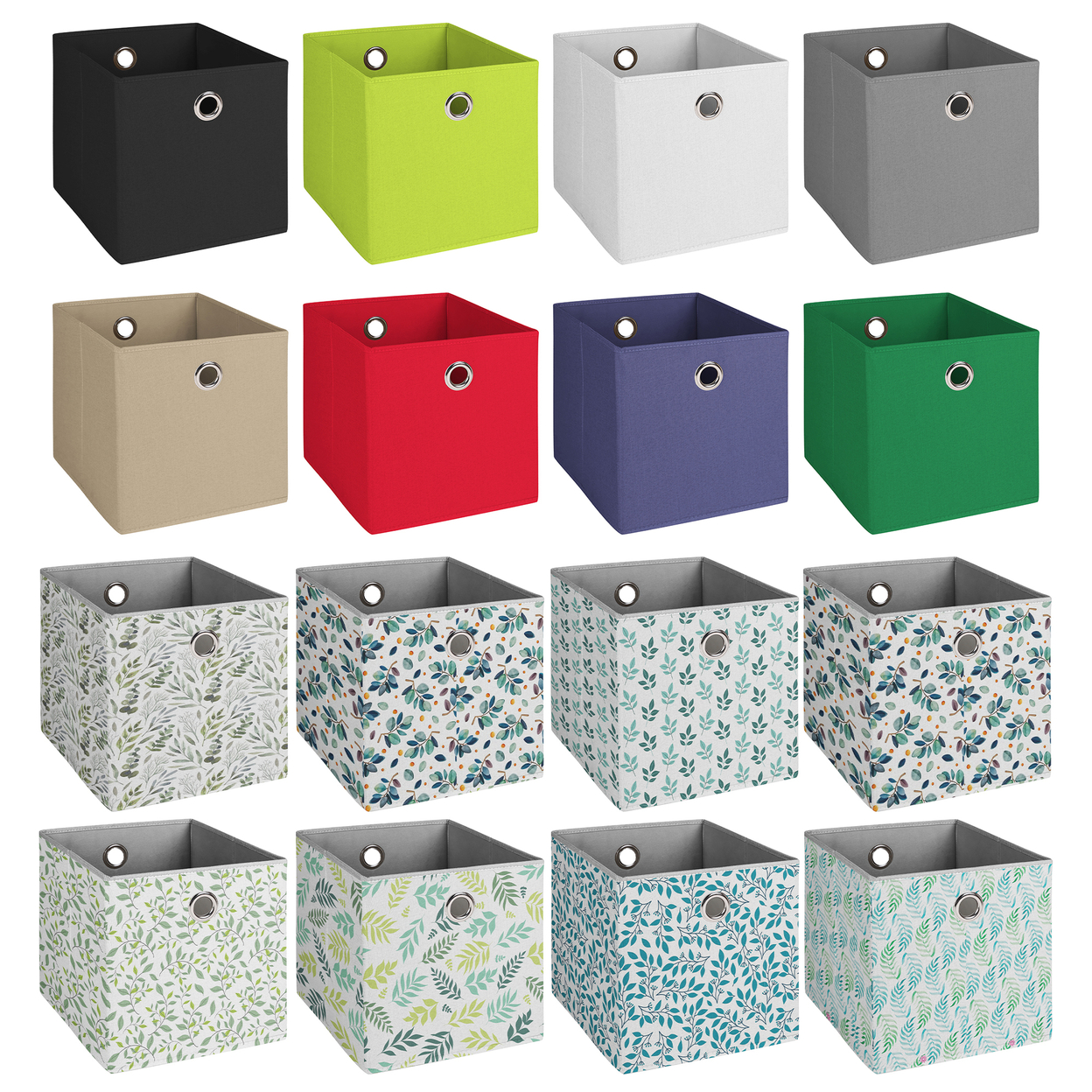 Multi-Pack: Multipurpose Stackable Basic Fabric Collapsible Storage Bin Cube Organizer - 1-pack, Solid