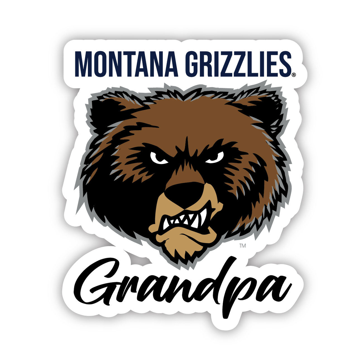 Montana University 4 Inch Proud Grandpa Die Cut Decal - Grandpa