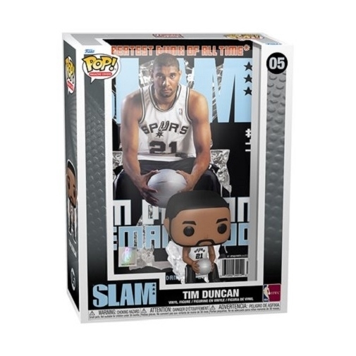 Tim Duncan San Antonio Spurs NBA SLAM Pop! Cover Figure With Case