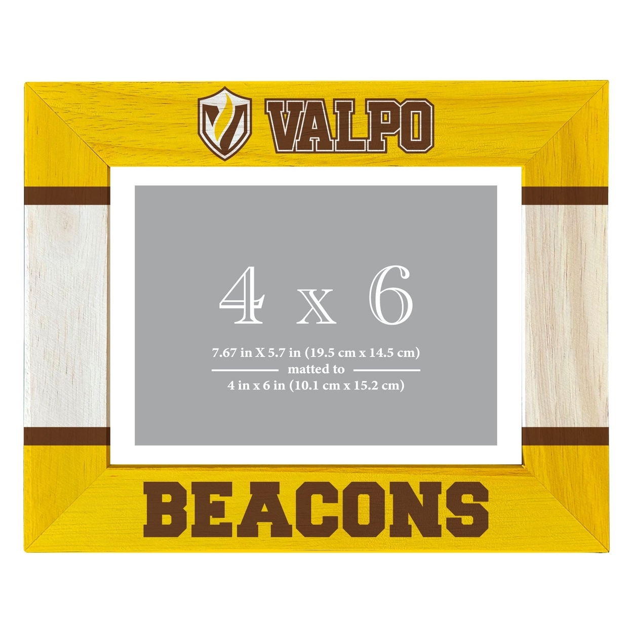 Valparaiso University Wooden Photo Frame Matted To 4 X 6 Inch - Printed