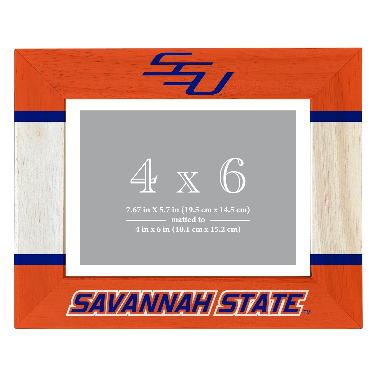 Savannah State University Wooden Photo Frame Matted To 4 X 6 Inch - Printed