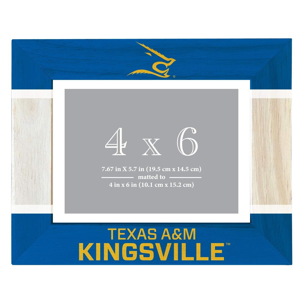 Texas A&M Kingsville Javelinas Wooden Photo Frame Matted To 4 X 6 Inch - Printed