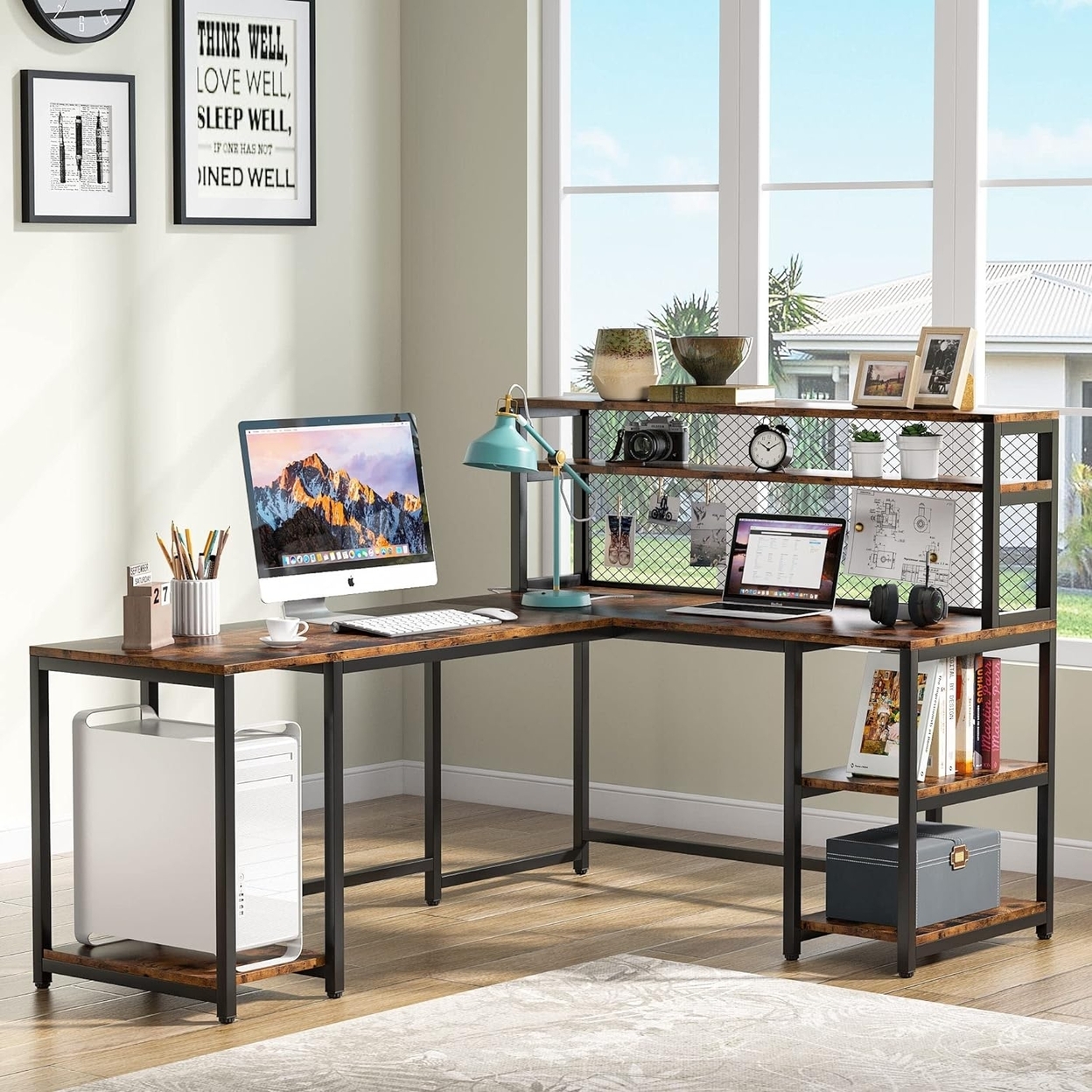 67 Large Computer Desk With Hutch, Office Desk Study Table Writing Desk