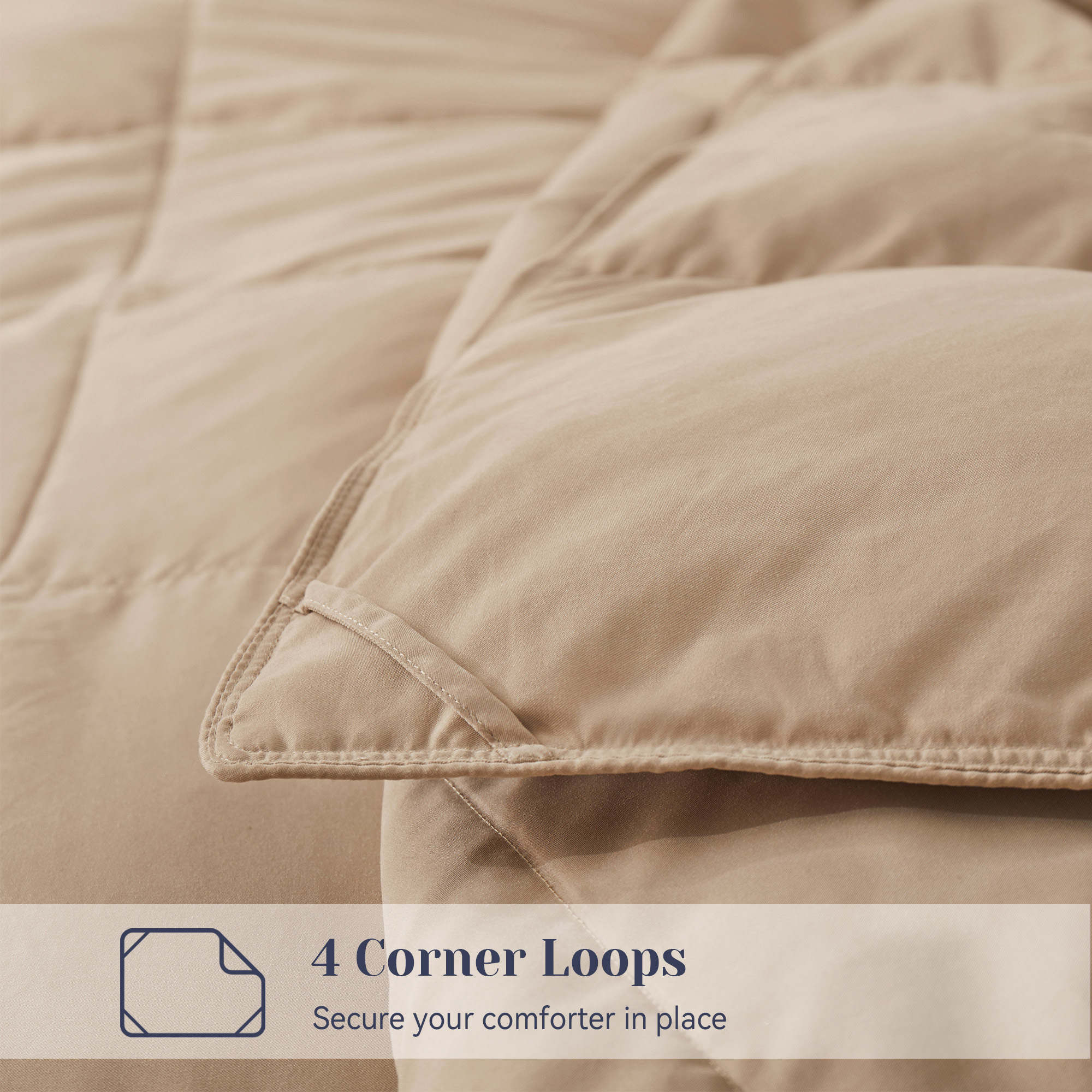 Lightweight Goose Down Feather Fiber Comforter, Soft And Fluffy Comforter For Restful Sleep - Twin