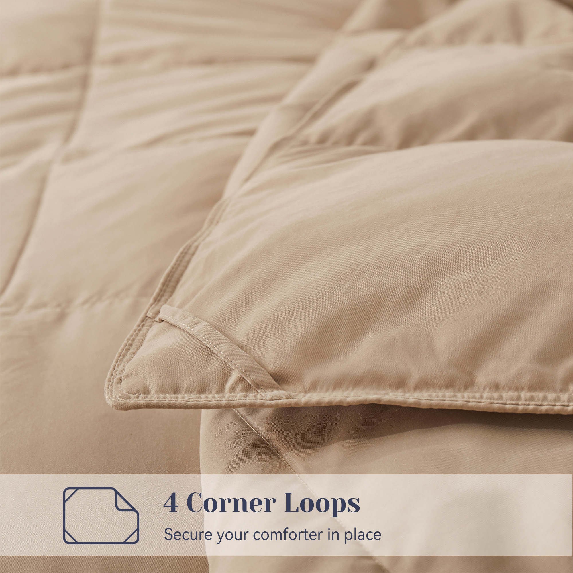 Lightweight Goose Down Feather Fiber Comforter, Soft And Fluffy Comforter For Restful Sleep - Full/Queen