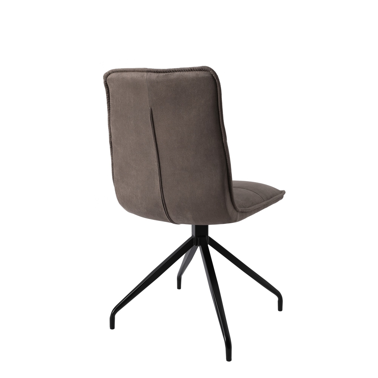 Dining Chair With Fabric Swivel Seat, Set Of 2, Brown- Saltoro Sherpi