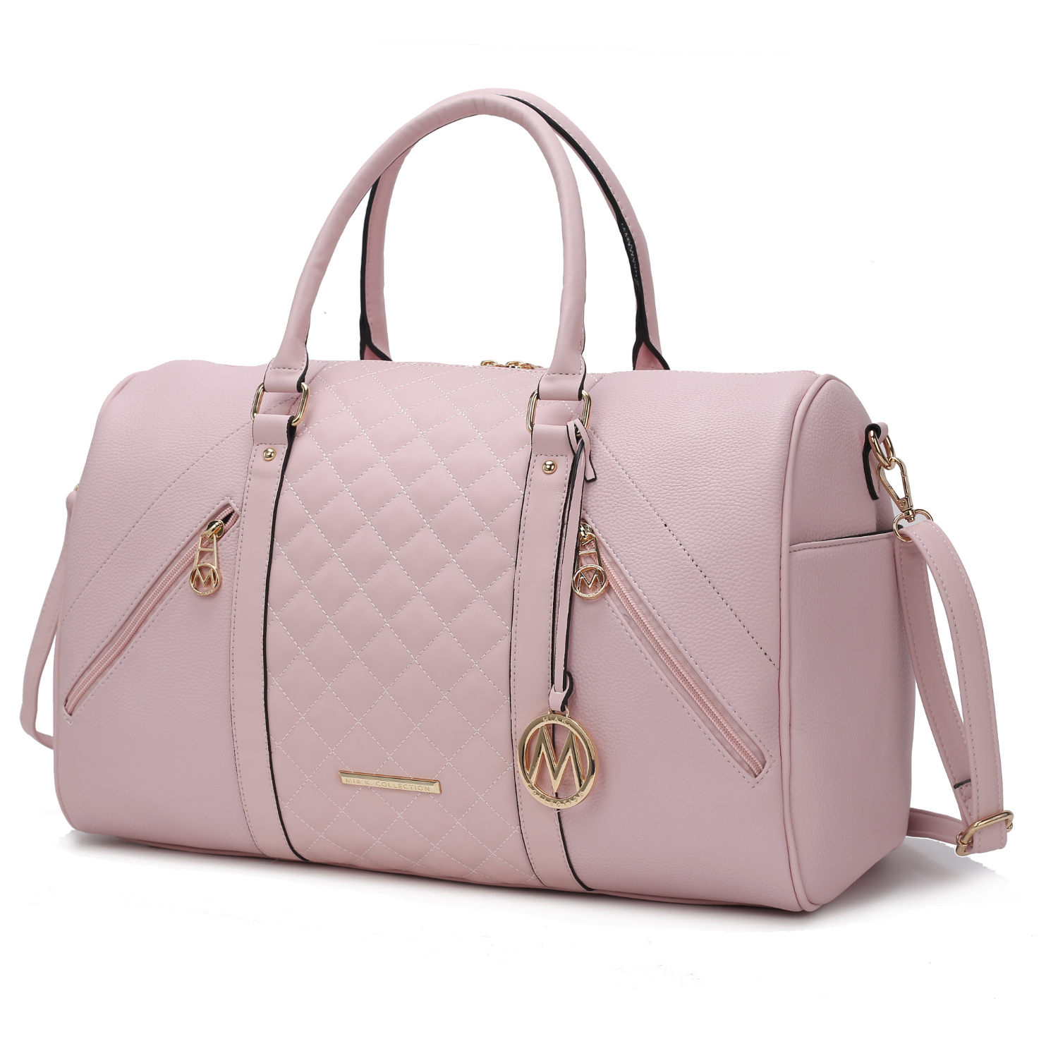 MKF Collection Allegra Vegan Leather Women's Duffle By Mia K - Pink