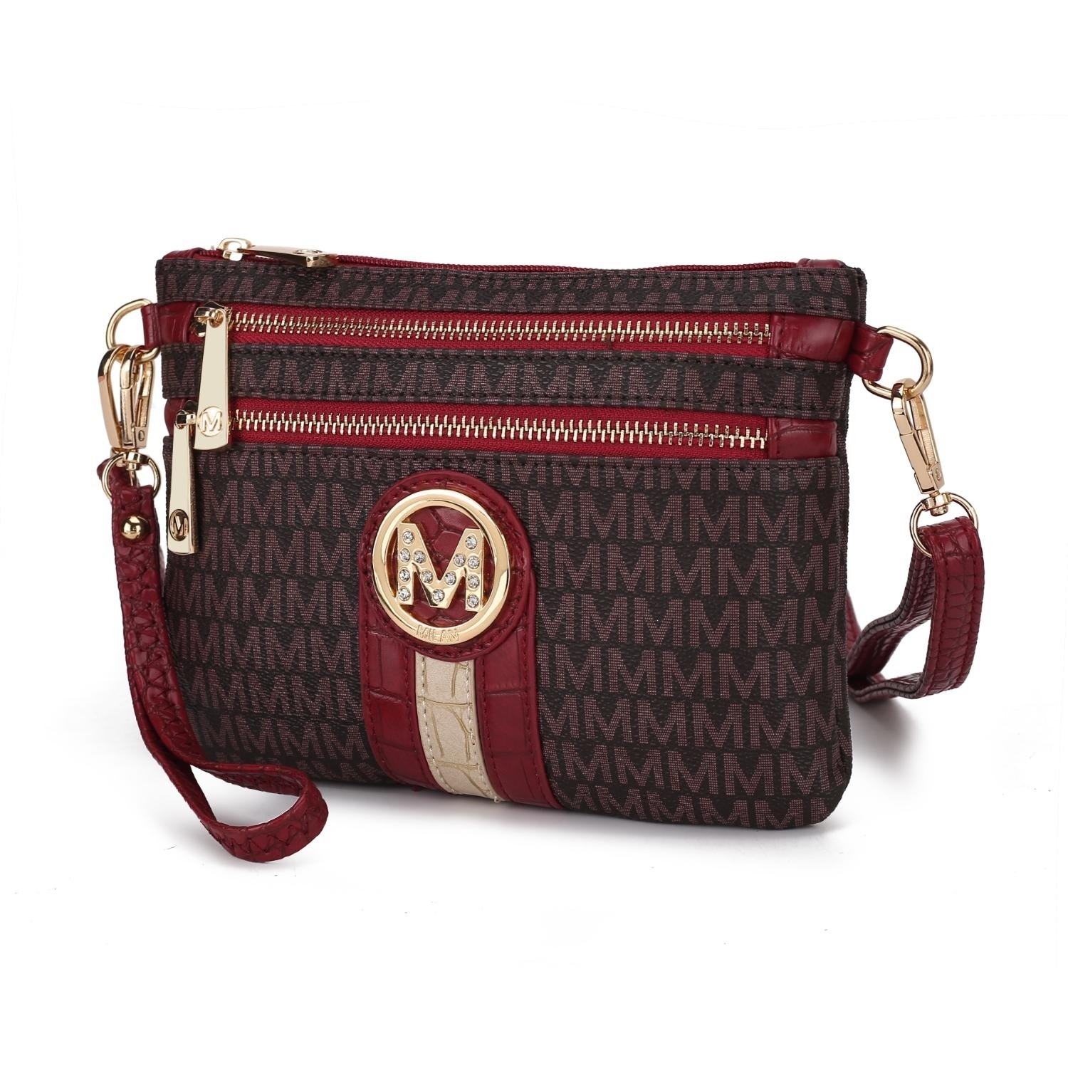 MKF Collection Tarren Signature Crossbody Handbag Wristlet By Mia K. - Red