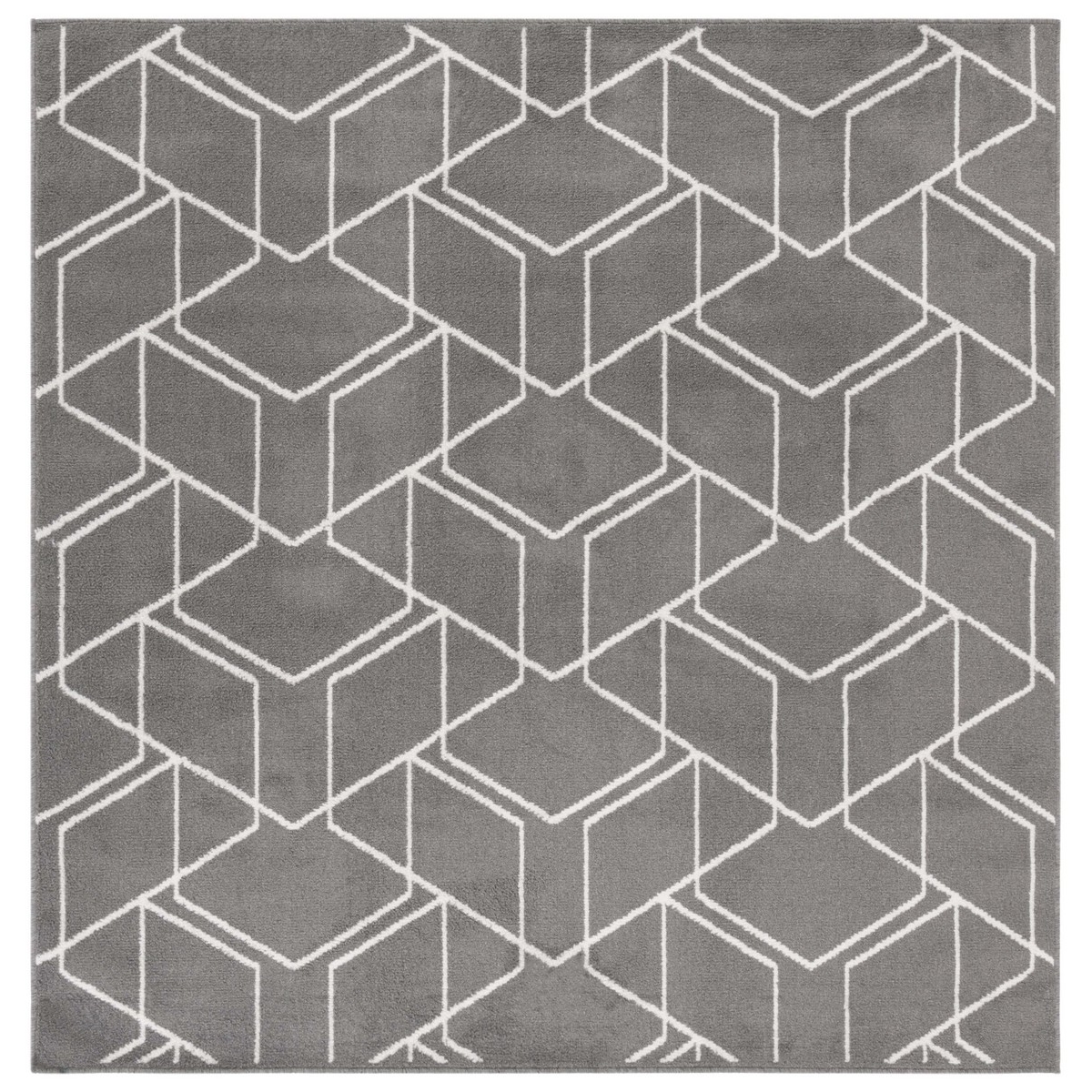 SAFAVIEH PYR211F Pyramid Grey / Ivory - 6'-7 X 6'-7 Square Square