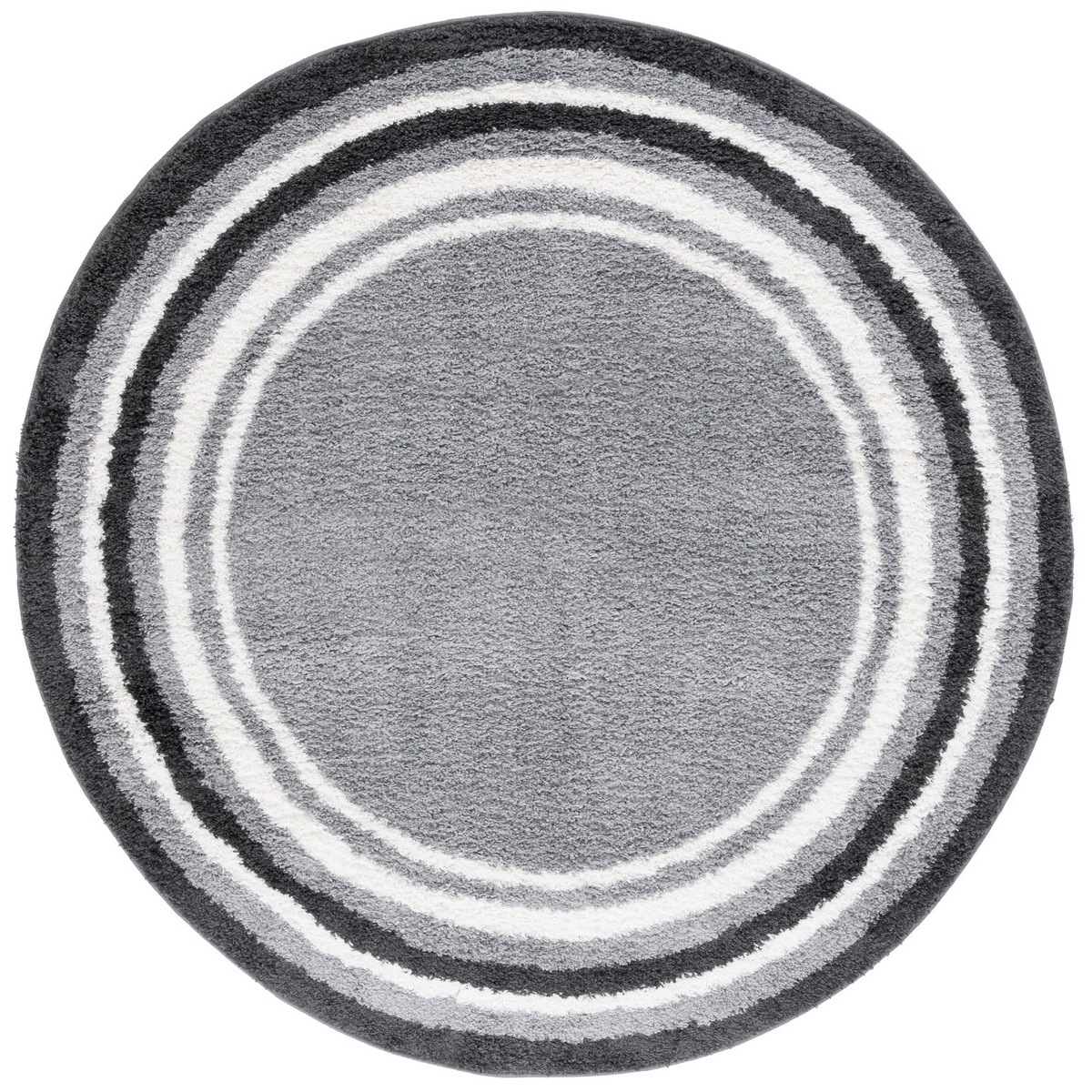 SAFAVIEH BSP251H Border & Stripe Shag 200 Grey / Black - 8' X 10' Rectangle