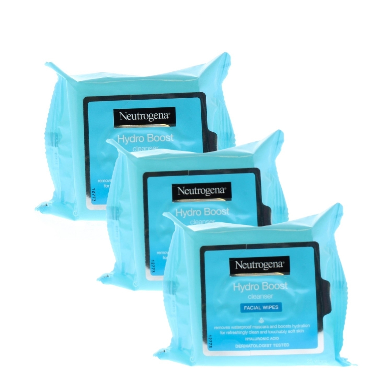 Neutrogena Hydro Boost Cleanser Facial Wipes (3 Packs Of 25 Wipes- Total 75 Wipes)