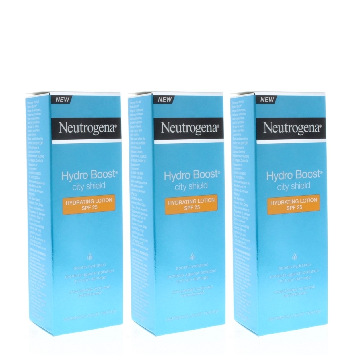 Neutrogena Hydro Boost City Shied Hydrating Lotion SPF 25 50ml (3 Pack)