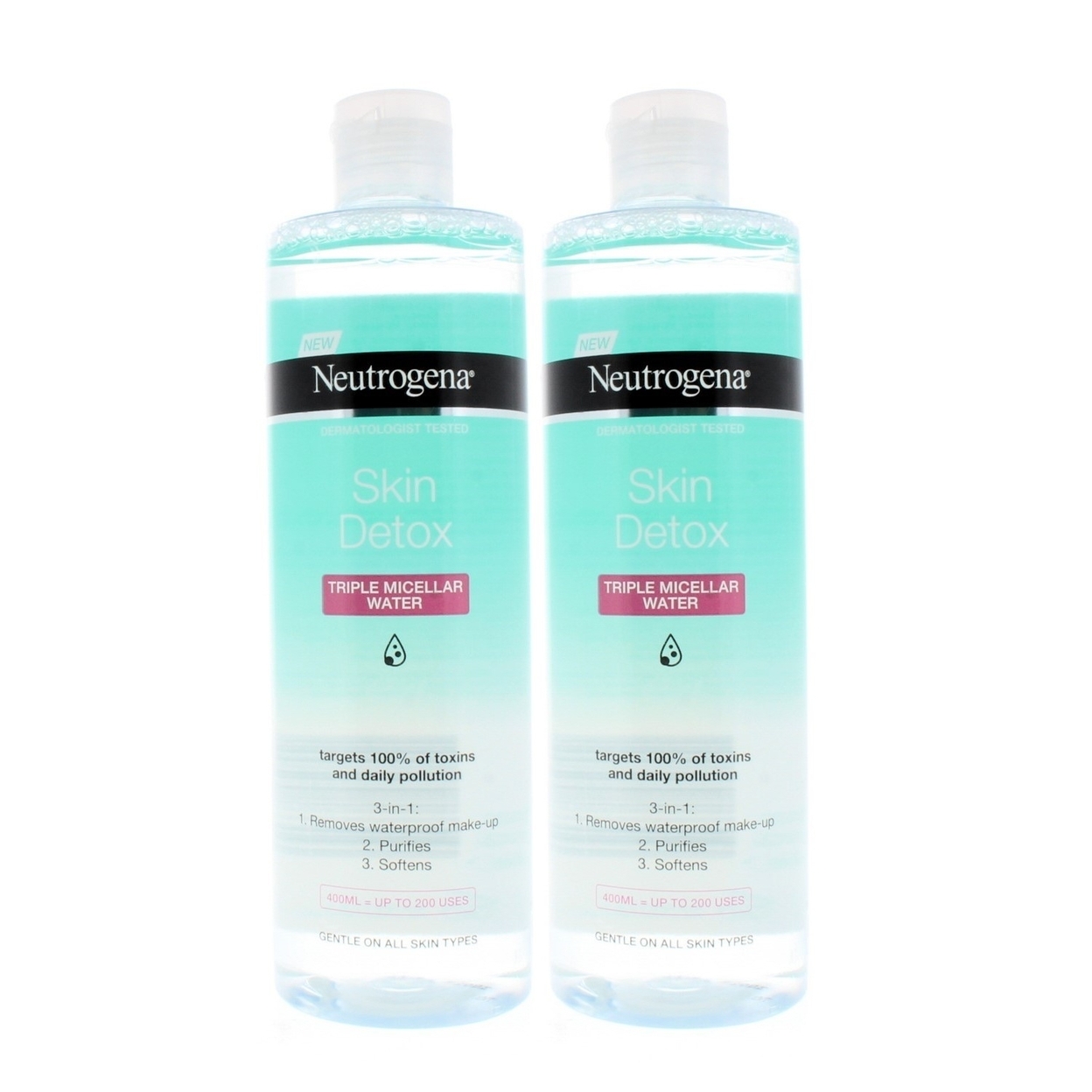 Neutrogena Skin Detox Triple Micellar Water 400ml (2 Pack)