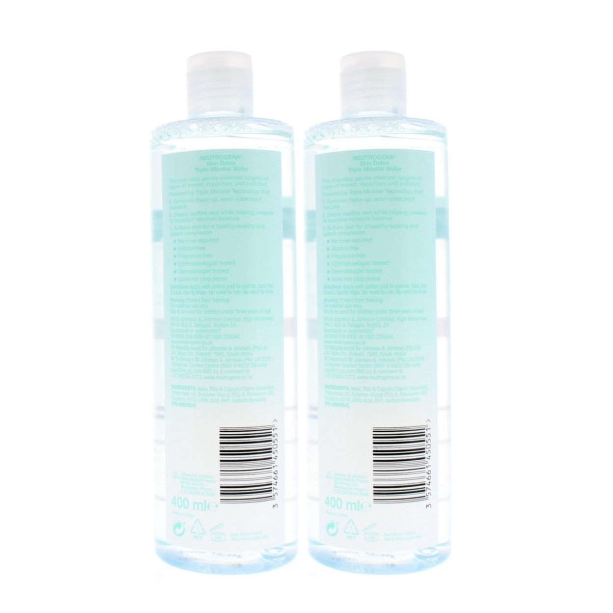 Neutrogena Skin Detox Triple Micellar Water 400ml (2 Pack)