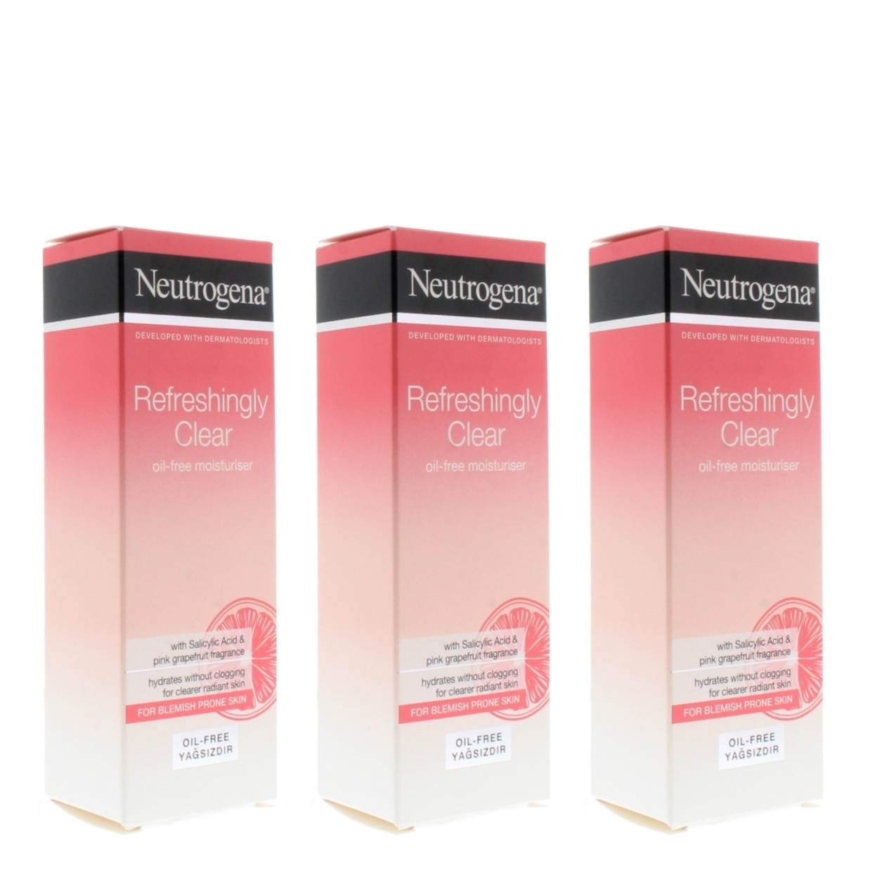 Neutrogena Refreshingly Clear Oil-Free Moisturiser 50ml(3 Pack)
