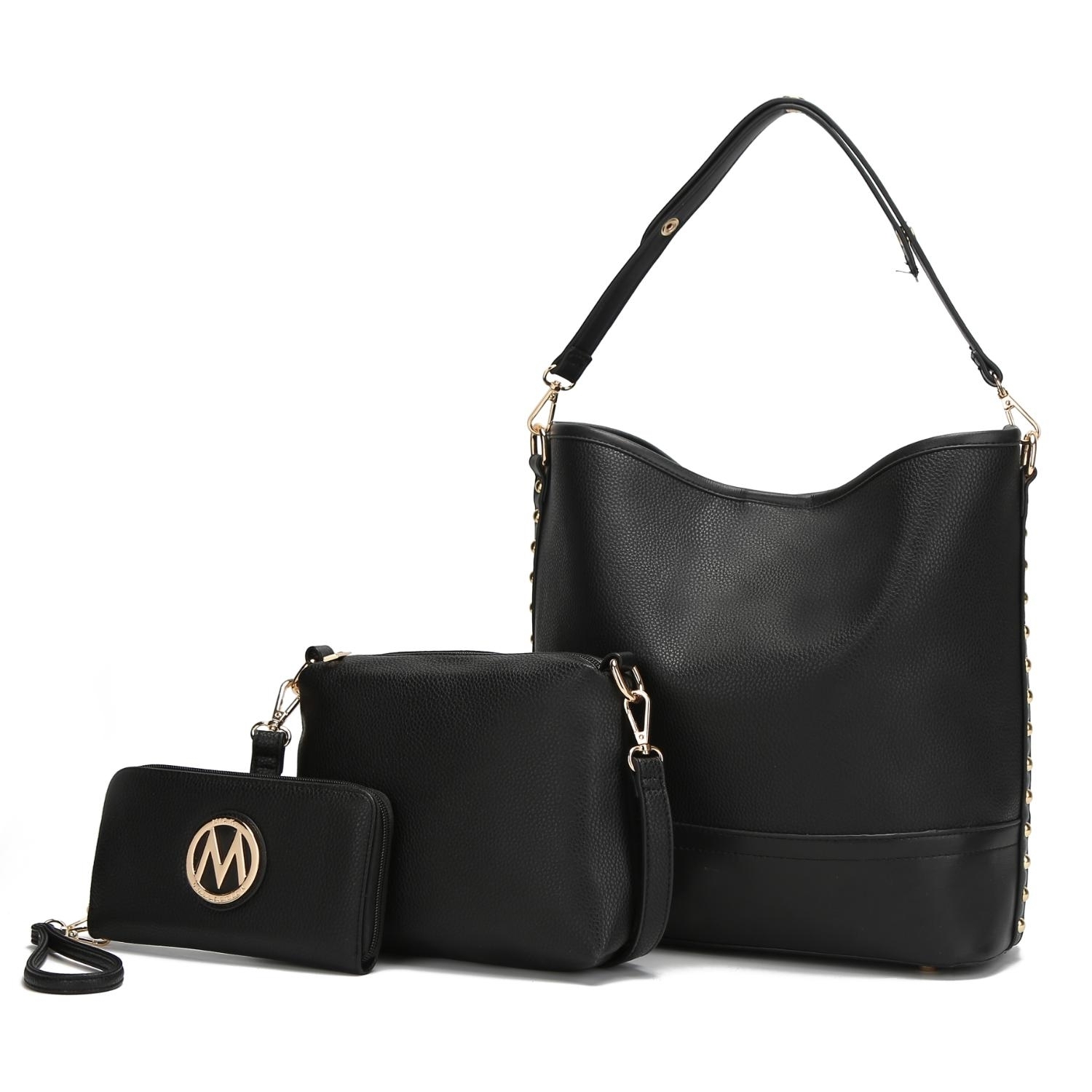 MKF Collection Ultimate Hobo Handbag Pouch & Wallet By Mia K. - Black