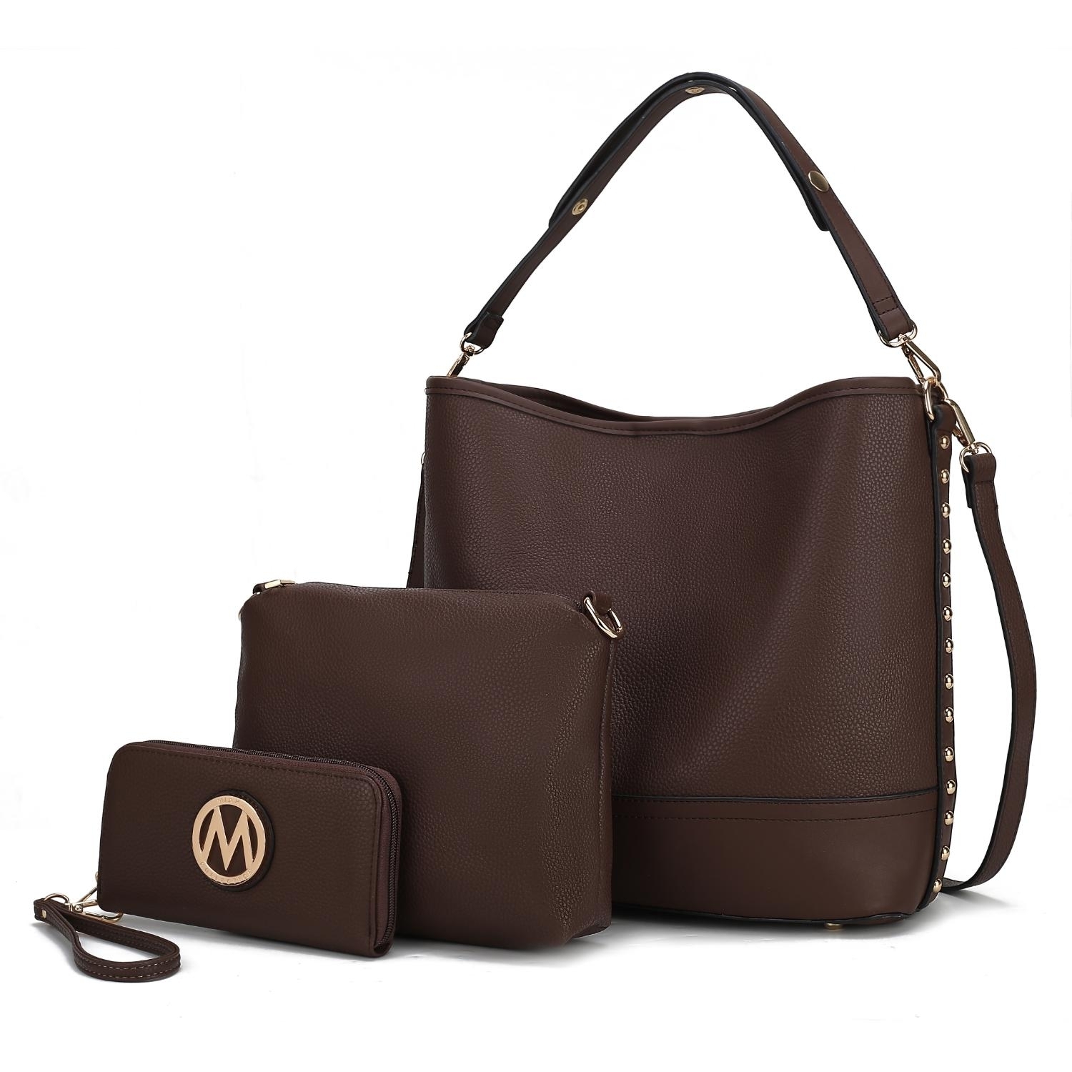 MKF Collection Ultimate Hobo Handbag Pouch & Wallet By Mia K. - Taupe