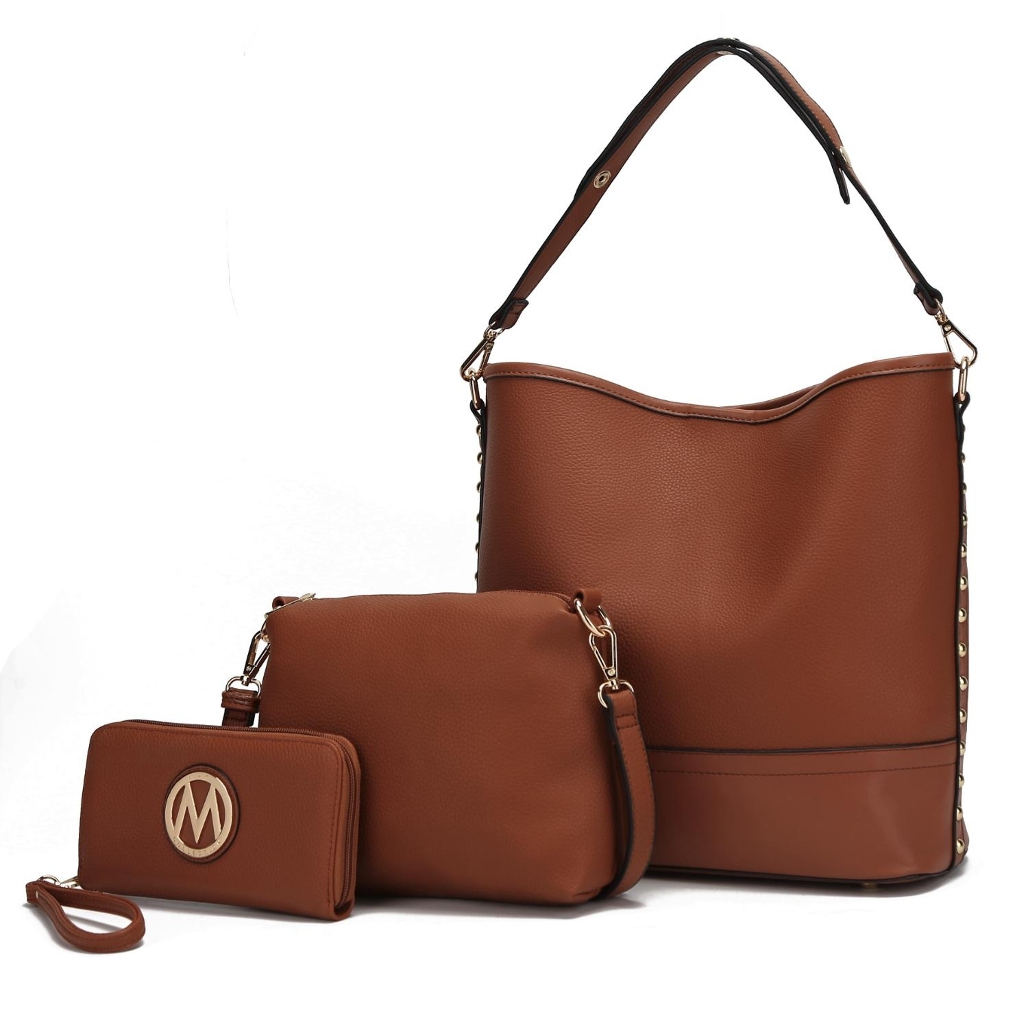 MKF Collection Ultimate Hobo Handbag Pouch & Wallet By Mia K. - Cognac
