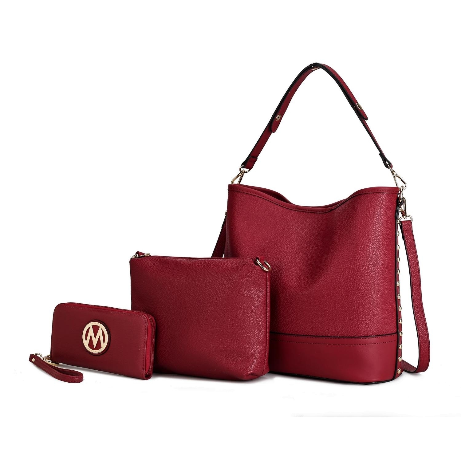MKF Collection Ultimate Hobo Handbag Pouch & Wallet By Mia K. - Red