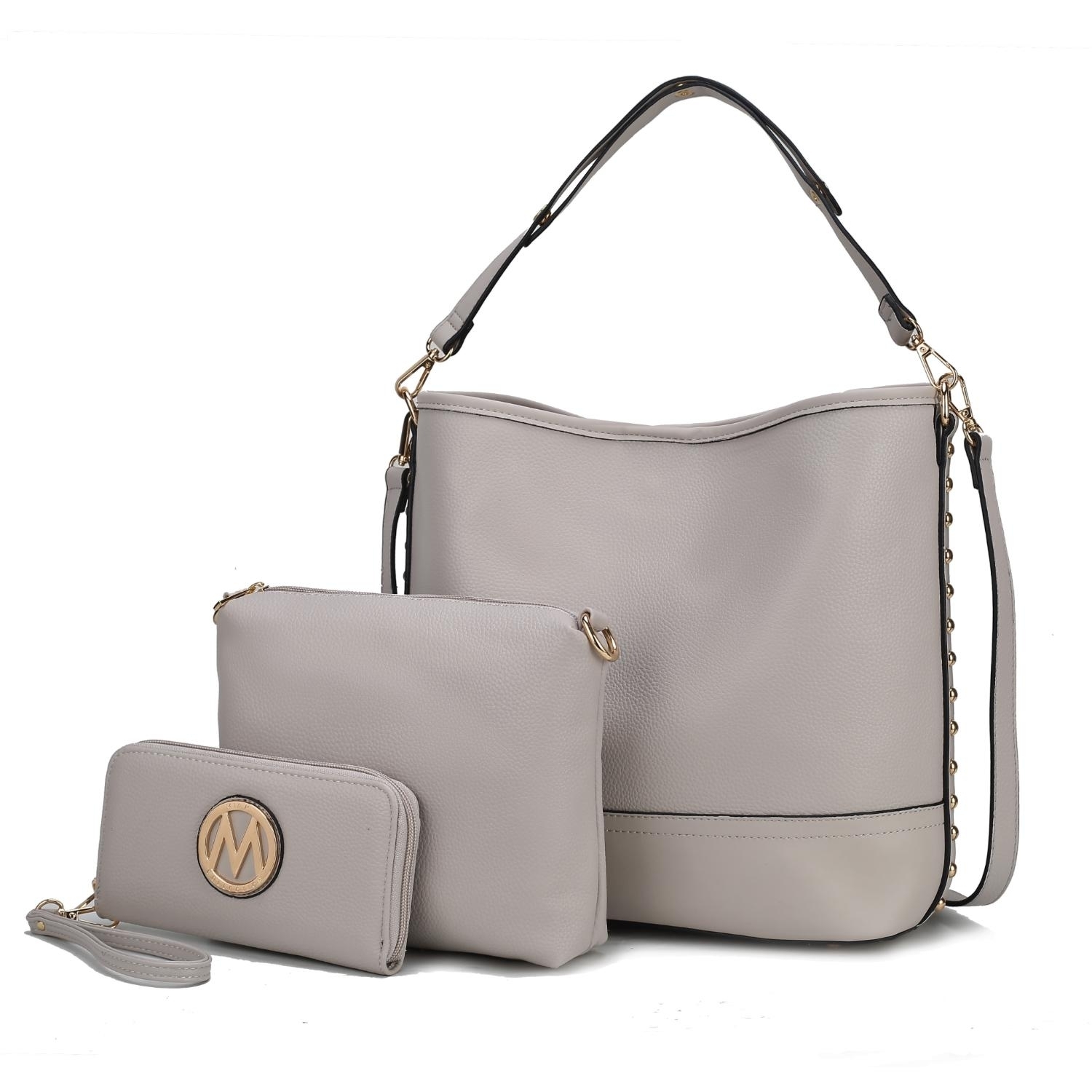 MKF Collection Ultimate Hobo Handbag With Pouch & Wallet By Mia K. - Mustard