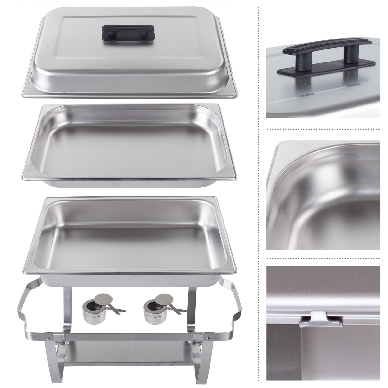 9 QT Chafing Dish Buffet Set Food Warmers For Parties Stainless Steel