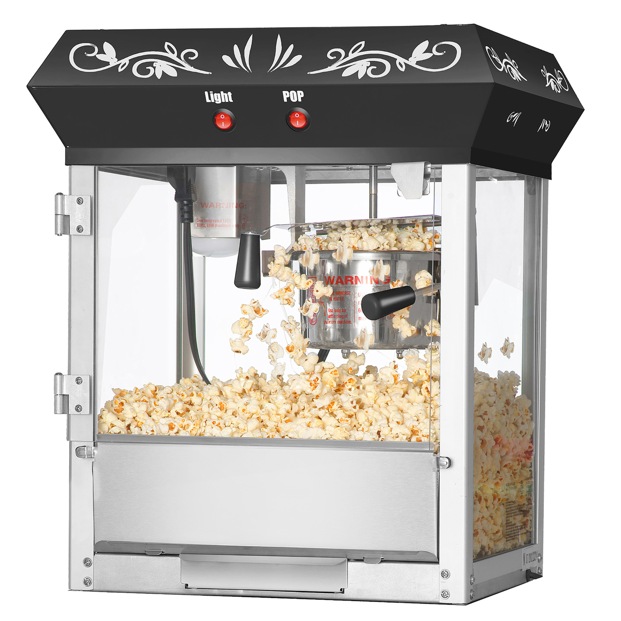 Great Northern Popcorn Black Foundation Popcorn Popper Machine, 6 Ounce