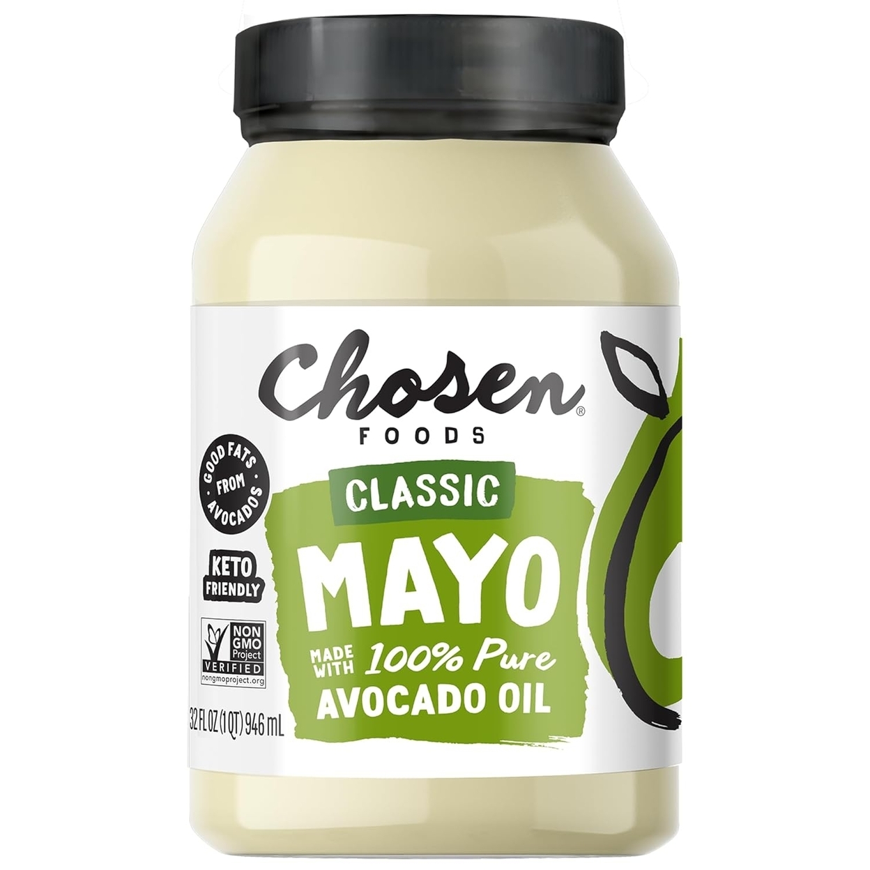 Chosen Foods Avocado Oil Mayonnaise, 32 Ounce