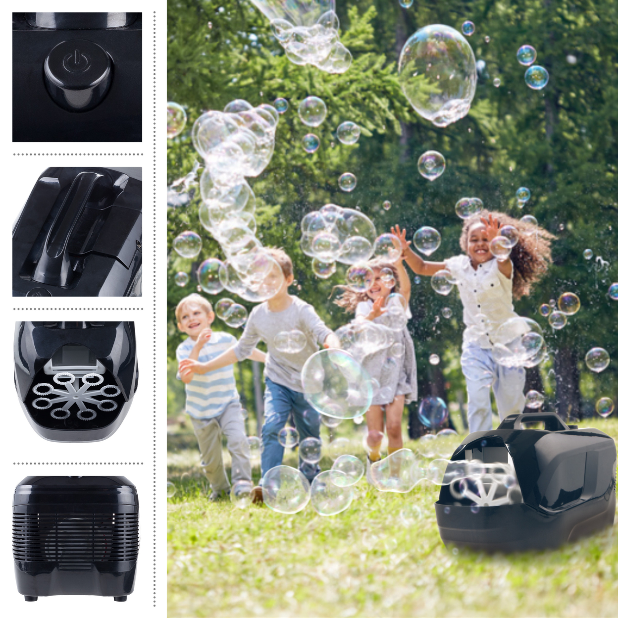 Portable Bubble Machine 2-Speed Bubble Maker Blower Bubbles For Parties