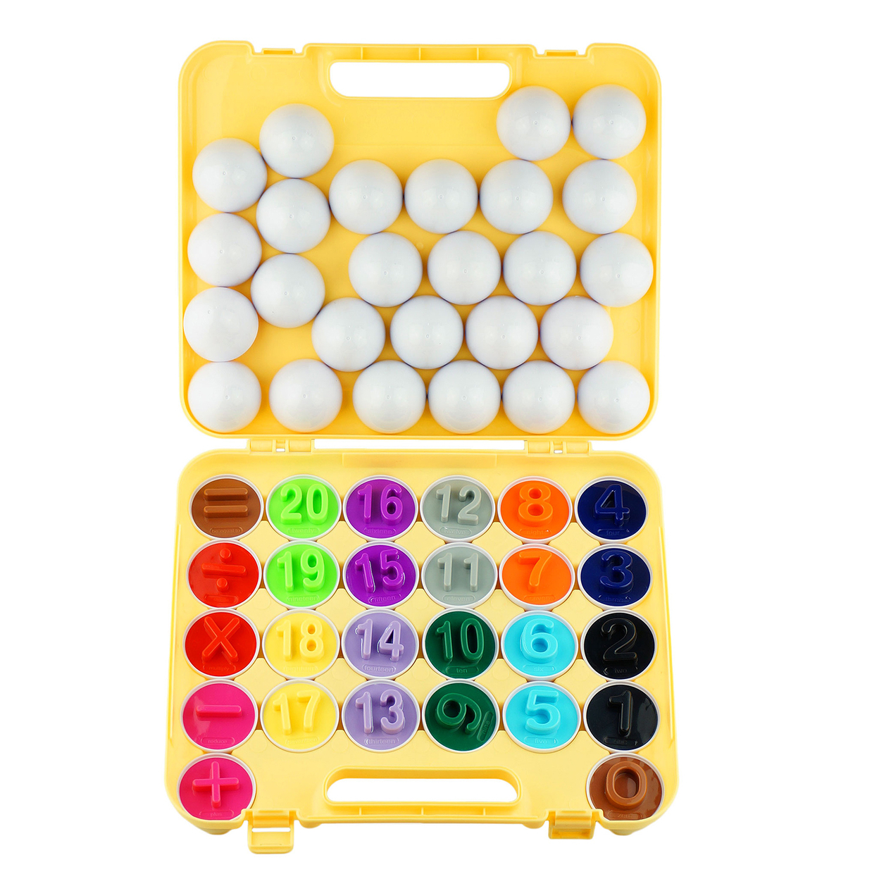 Dimple Fun Egg Matching Toy Set Of 2 (Total 52 Eggs) Toddler STEM Easter Eggs Toys Includes Numbers W/ Arithmetic & ABC Letters Recognition