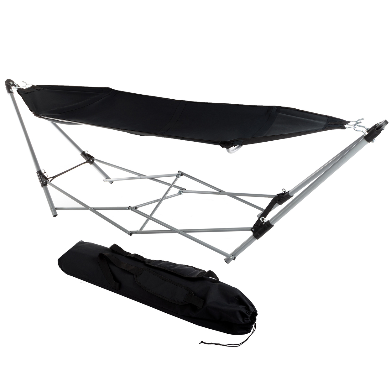 Portable Hammock With Stand Adult Size Camping Backyard Holds 250 Pounds