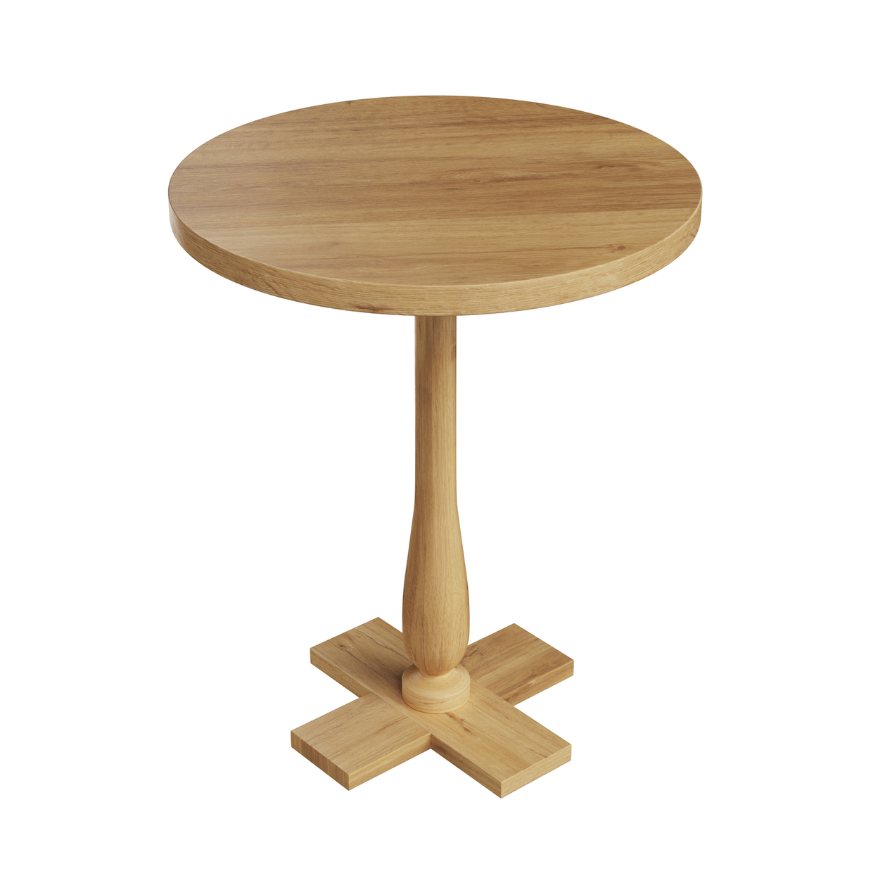 Side Table Mango Wood Pedestal Table White Distressing Farmhouse Living Room