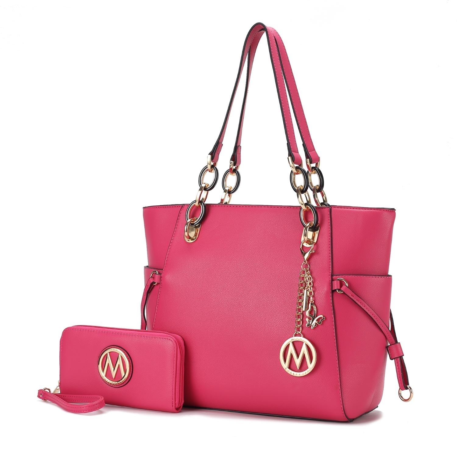 MKF Collection Yale Tote Handbag With Wallet By Mia K. - Fuchsia