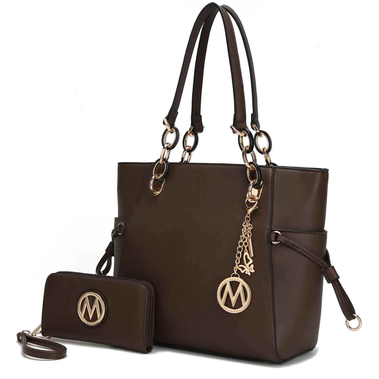 MKF Collection Yale Tote Handbag With Wallet By Mia K. - Chocolate