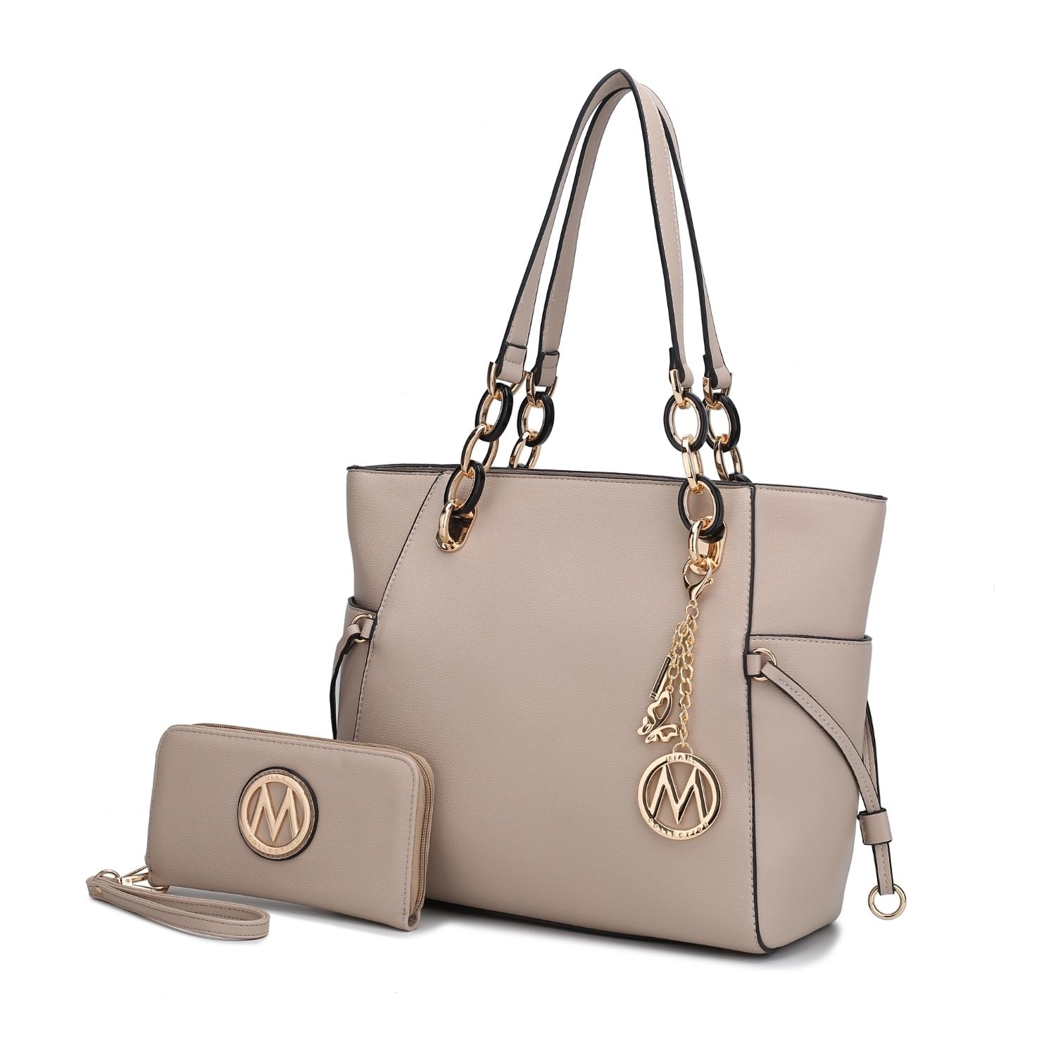 MKF Collection Yale Tote Handbag With Wallet By Mia K. - Taupe