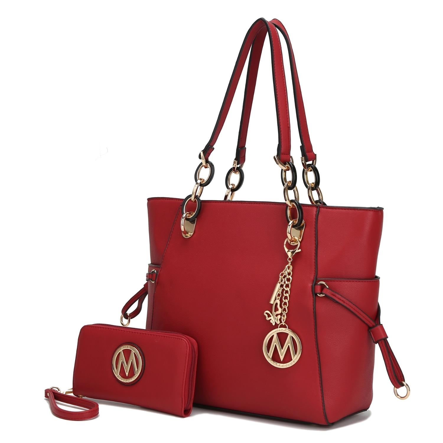 MKF Collection Yale Tote Handbag With Wallet By Mia K. - Wine