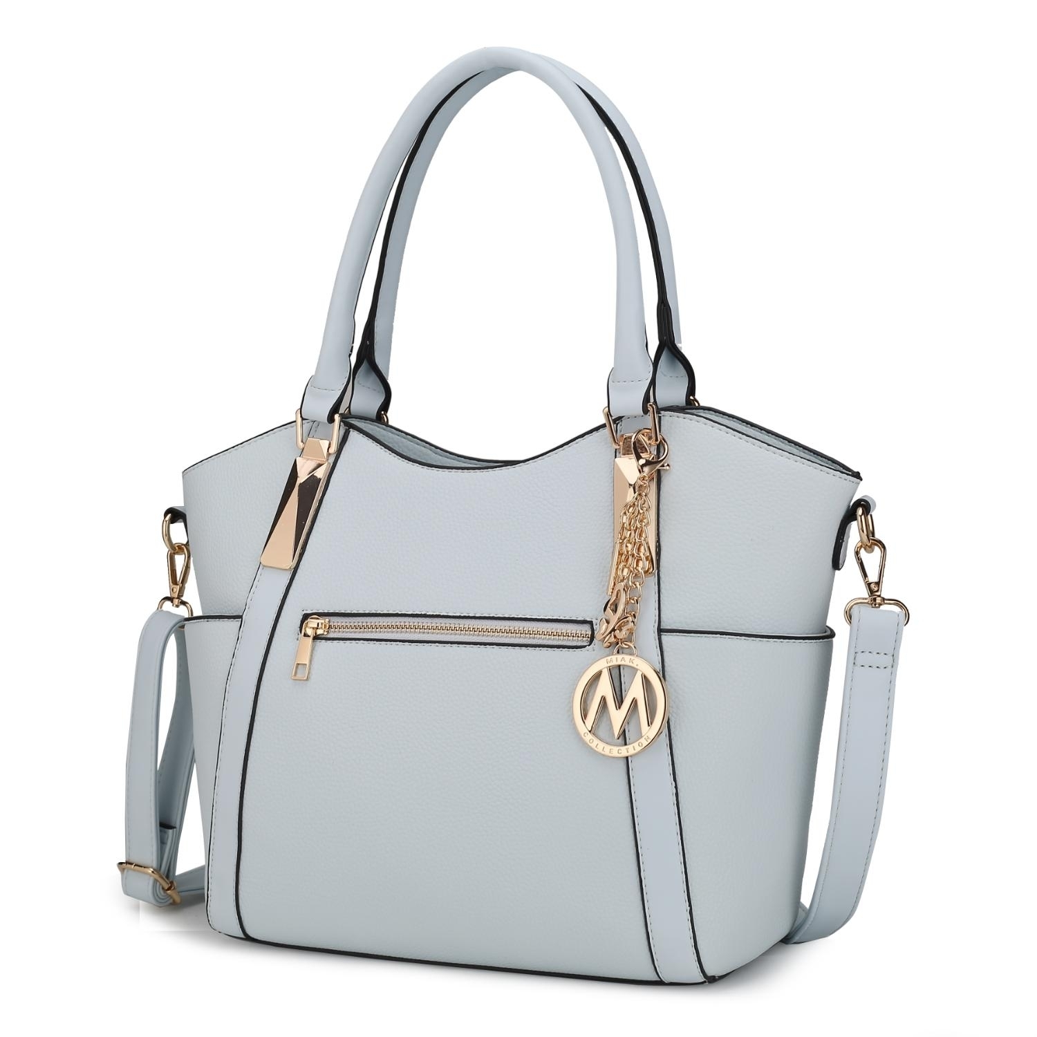 MKF Collection Janise Solid Tote Handbag By Mia K. - Light Blue