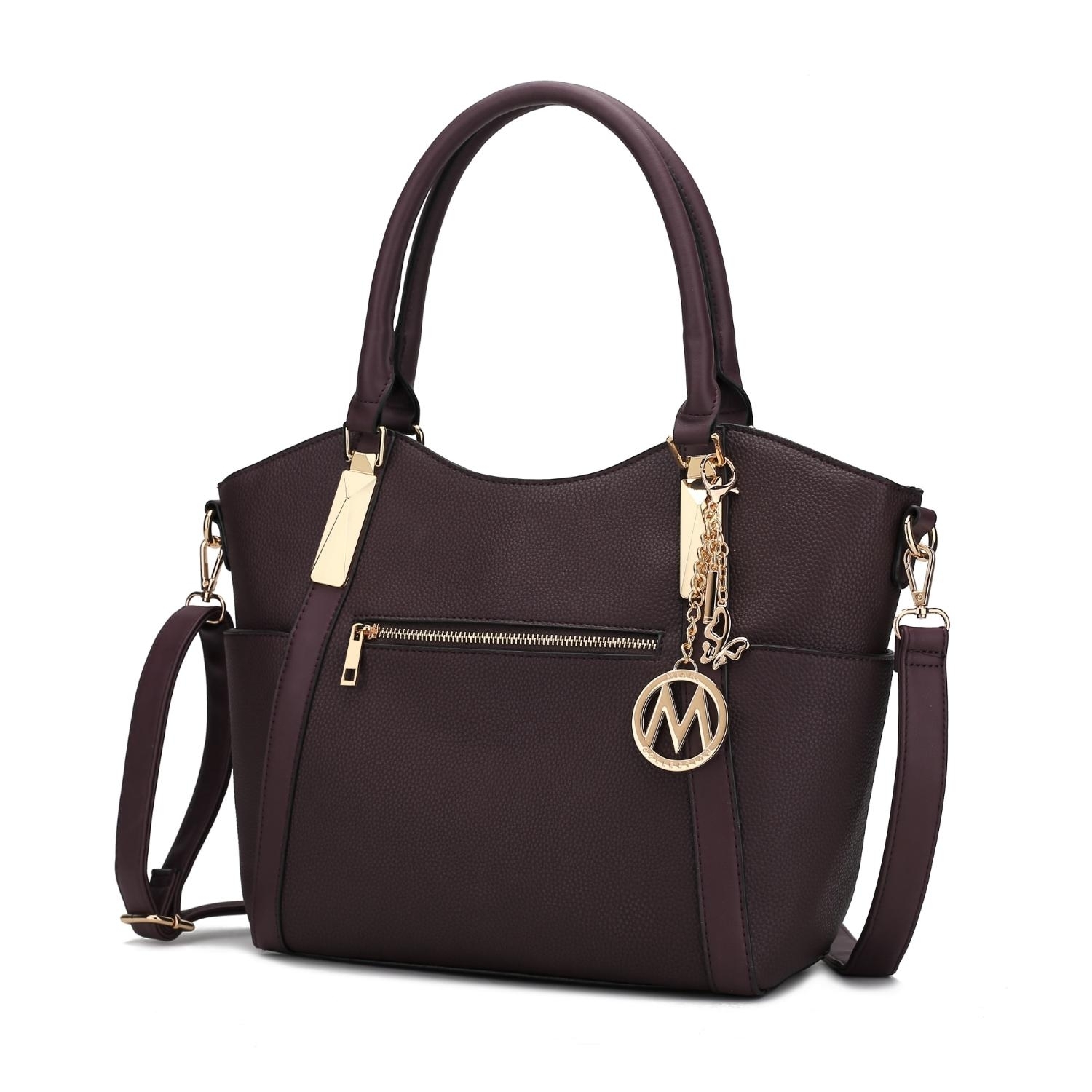 MKF Collection Janise Solid Tote Handbag By Mia K. - Taupe
