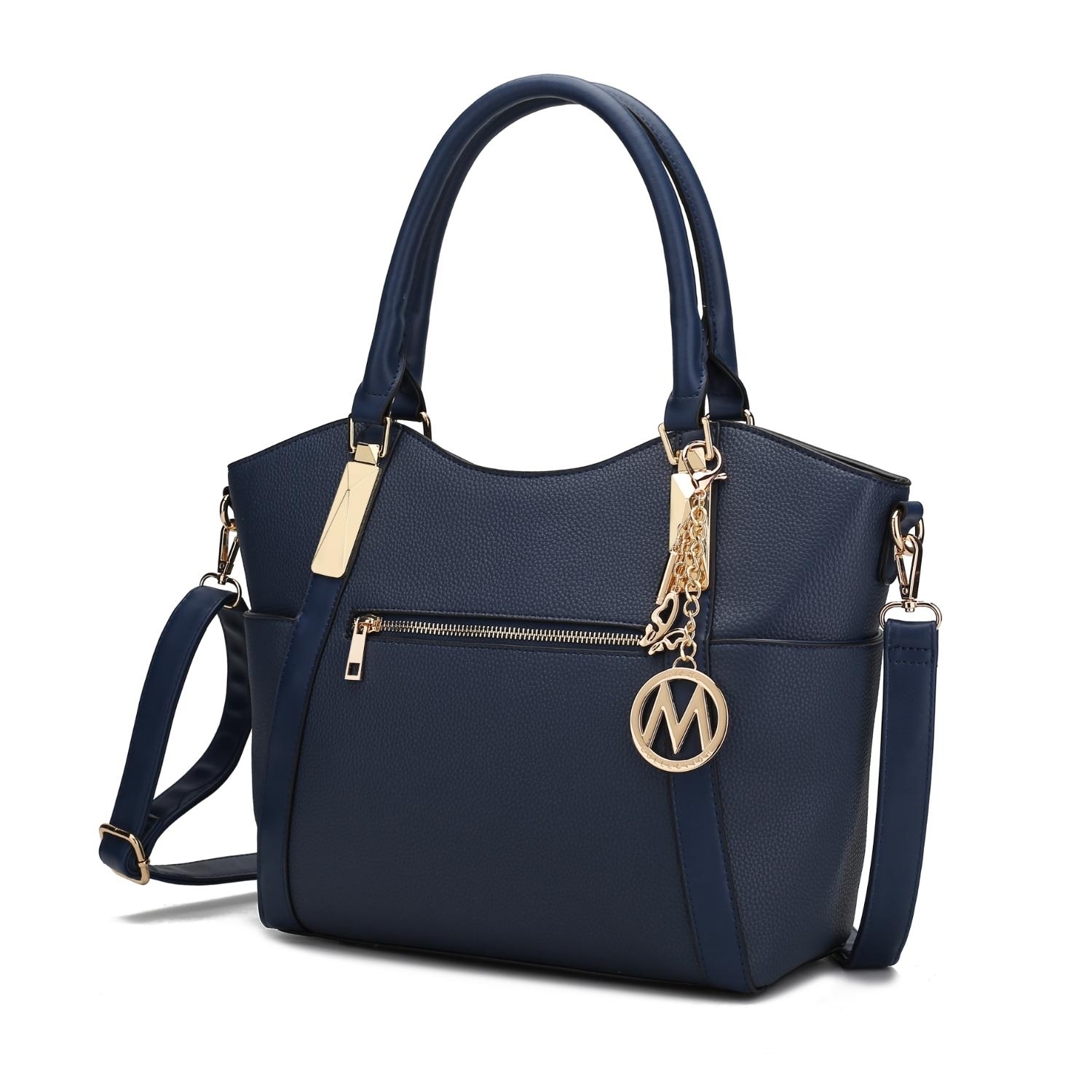 MKF Collection Janise Solid Tote Handbag By Mia K. - Navy