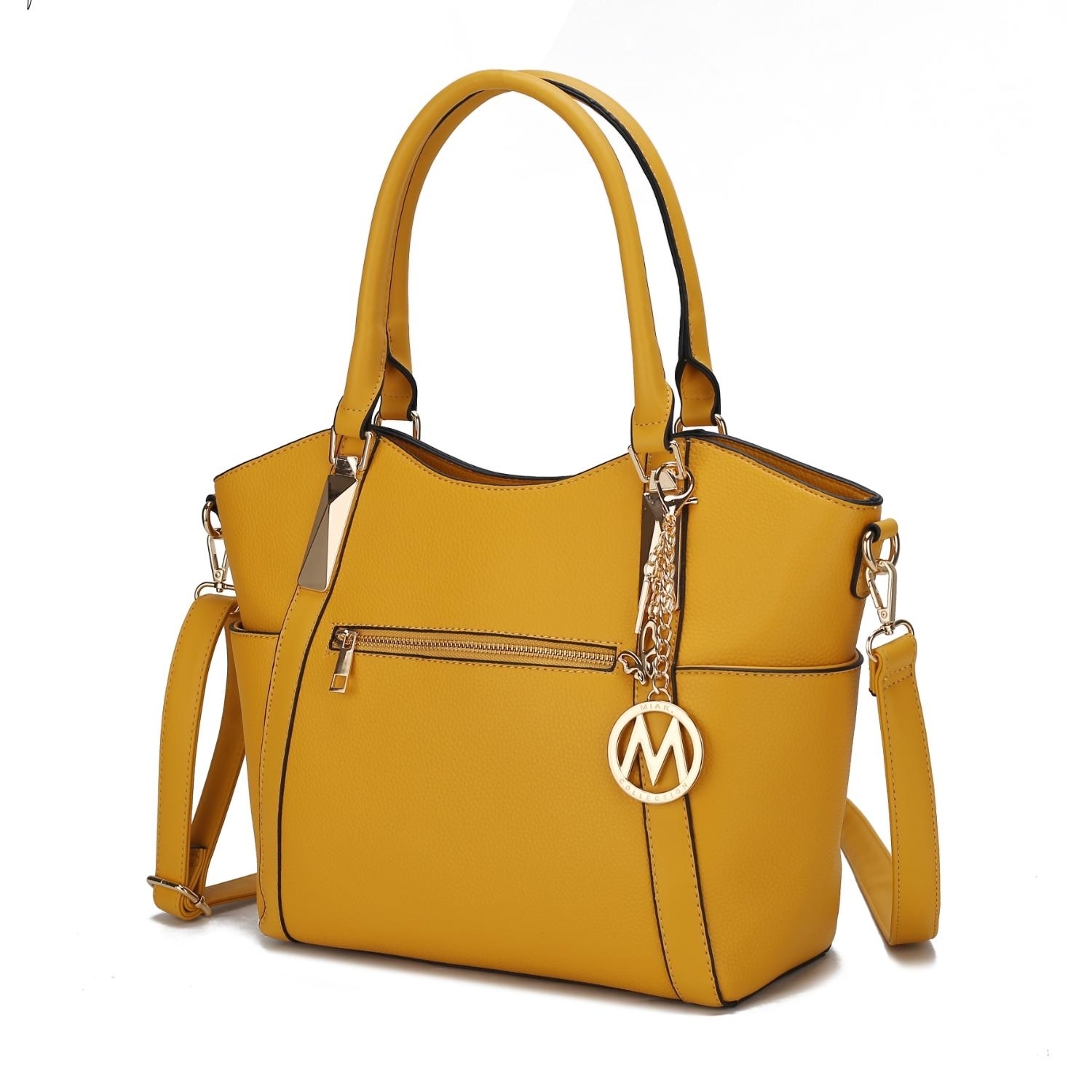 MKF Collection Janise Solid Tote Handbag By Mia K. - Yellow
