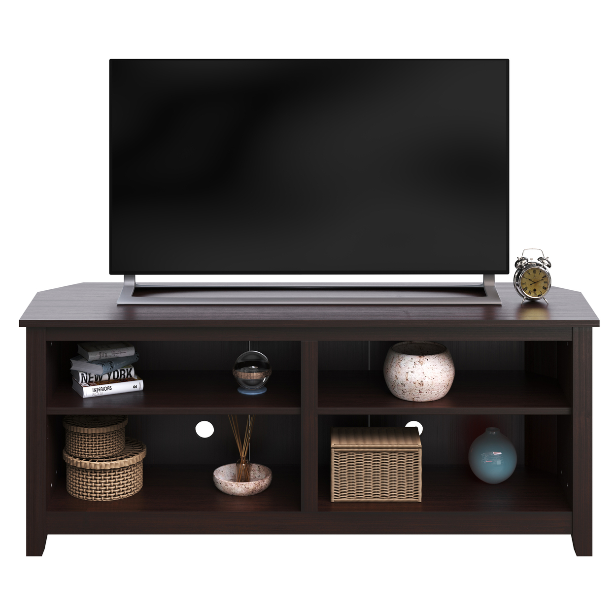 Entertainment Center TV Stand Supports Up To 65-inch TVs, Espresso